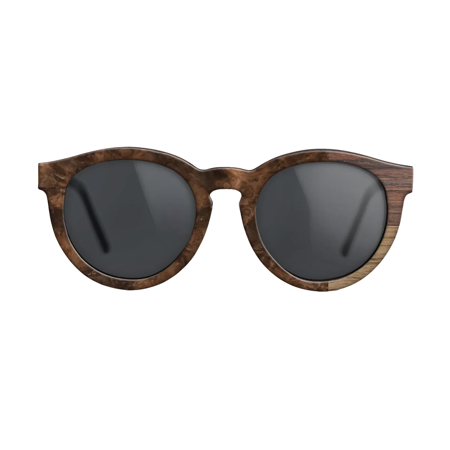 Olive Burl,Ziricote Dark Quartered,Rosewood Reconstituted: Cubic Cuts - The Rebel - Round - SIRIS wood optic