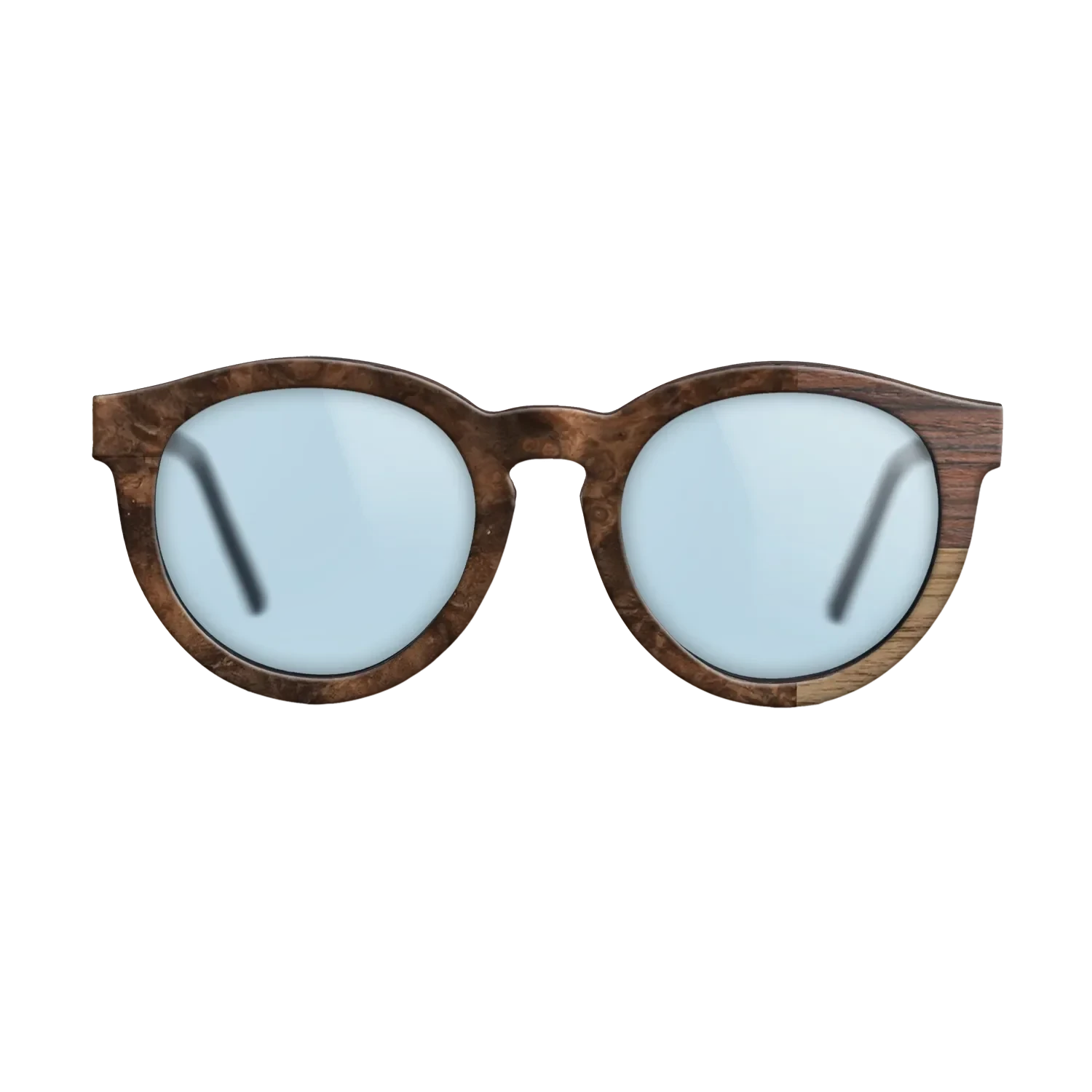 Olive Burl,Ziricote Dark Quartered,Rosewood Reconstituted: Cubic Cuts - The Rebel - Round - SIRIS wood optic
