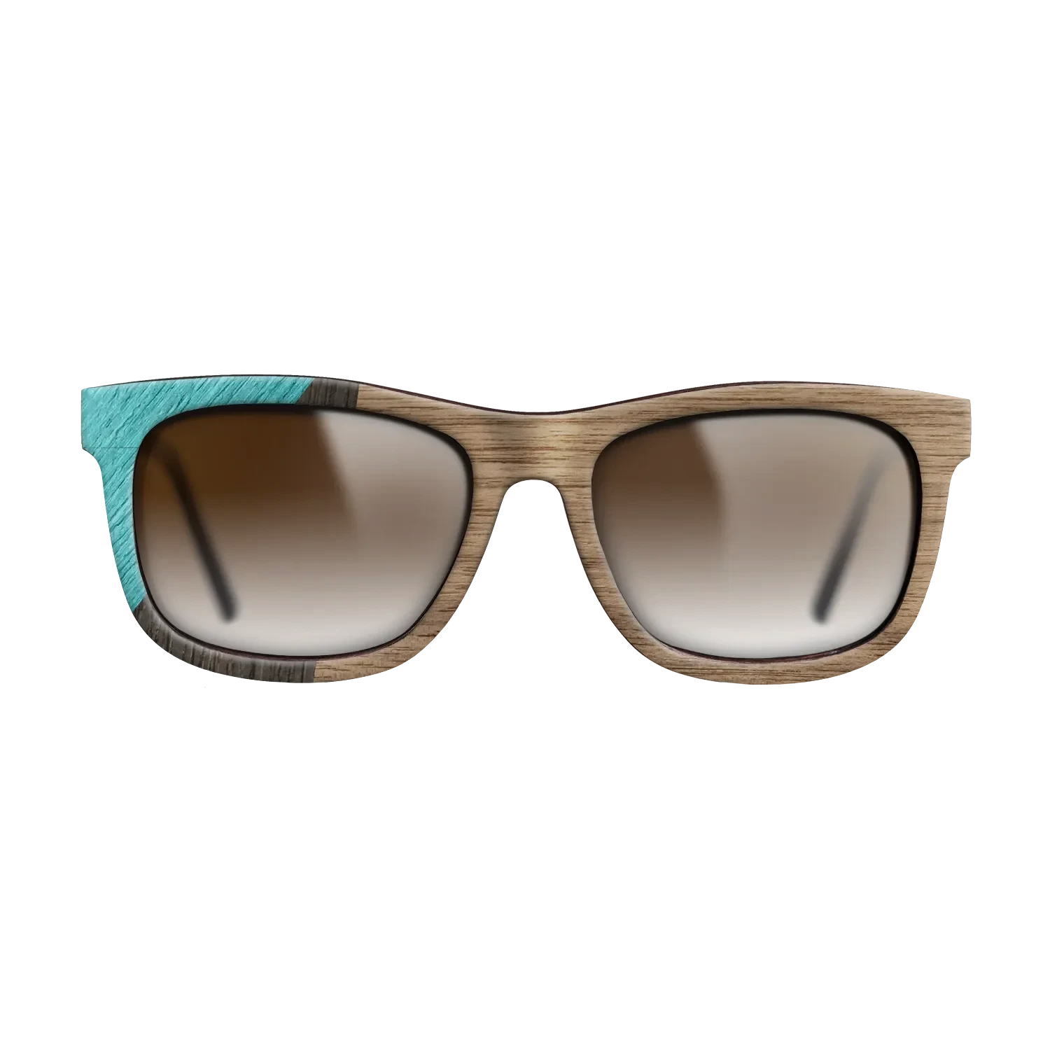 Walnut: Straight Grain,Poplar Dyed: Turquoise,Fumed Oak: Geometric - The Hero - Square - SIRIS wood optic