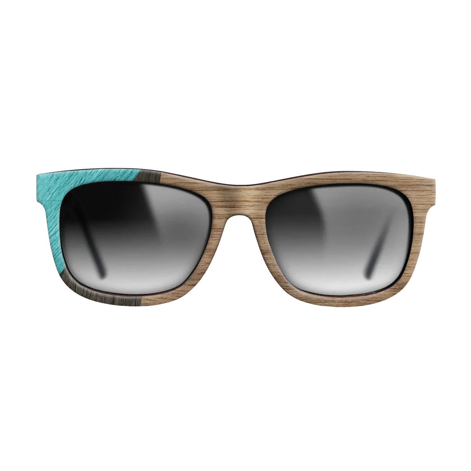 Walnut: Straight Grain,Poplar Dyed: Turquoise,Fumed Oak: Geometric - The Hero - Square - SIRIS wood optic