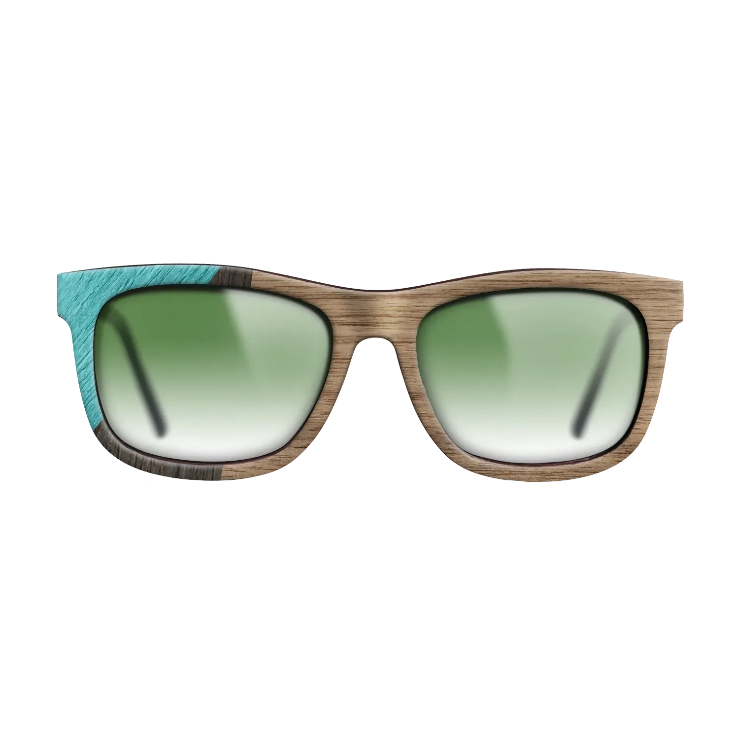 Walnut: Straight Grain,Poplar Dyed: Turquoise,Fumed Oak: Geometric - The Hero - Square - SIRIS wood optic