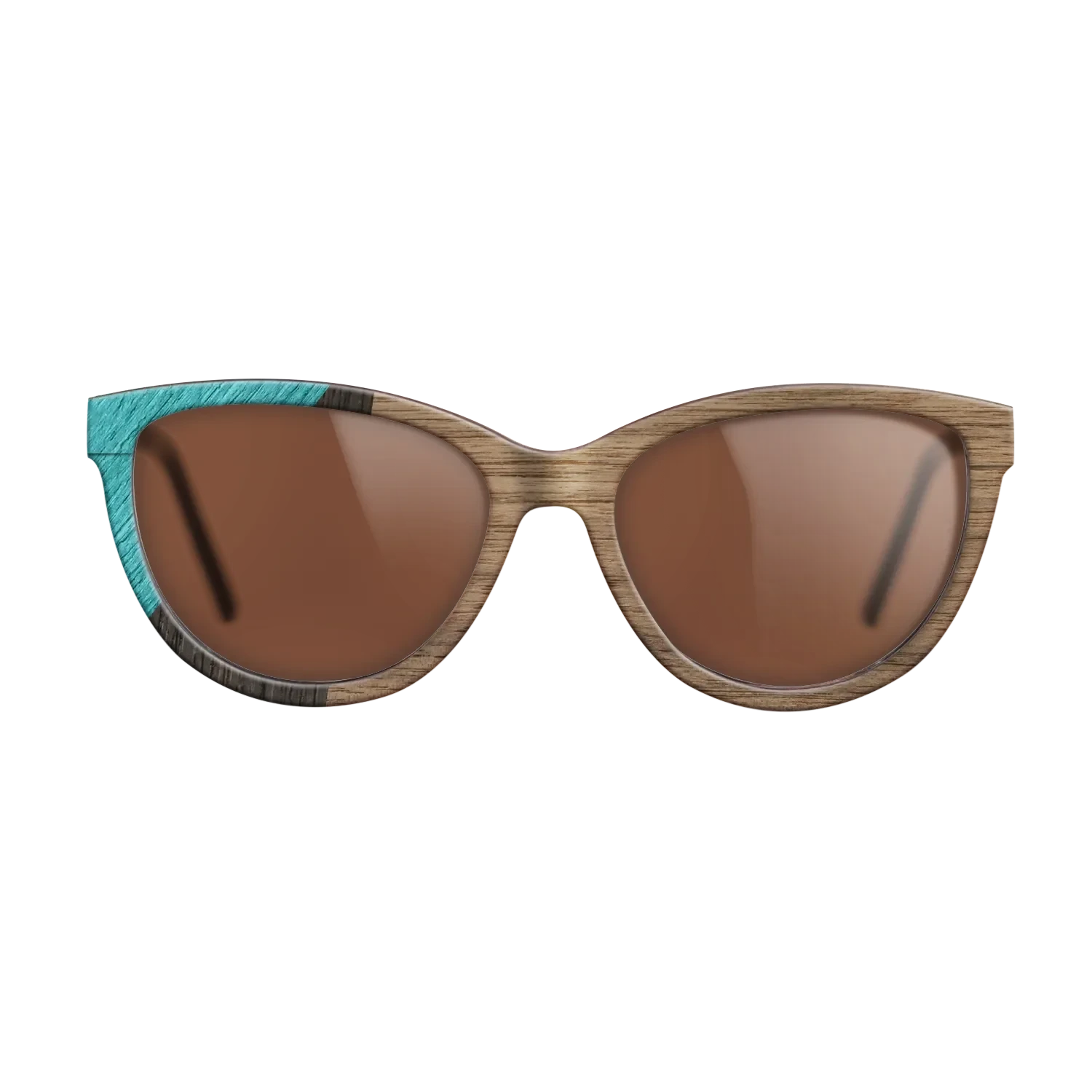 Walnut: Straight Grain,Poplar Dyed: Turquoise,Fumed Oak: Geometric - The Maiden - Cat - SIRIS wood optic