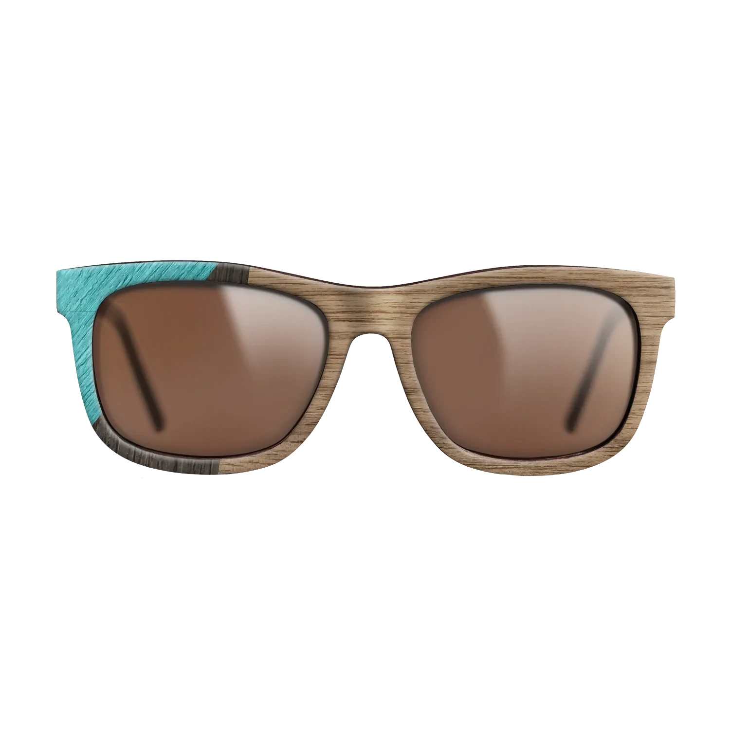 Walnut: Straight Grain,Poplar Dyed: Turquoise,Fumed Oak: Geometric - The Hero - Square - SIRIS wood optic