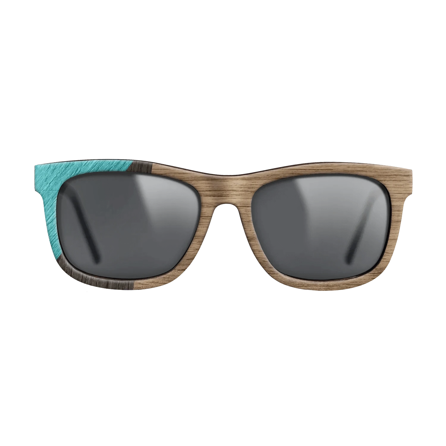 Walnut: Straight Grain,Poplar Dyed: Turquoise,Fumed Oak: Geometric - The Hero - Square - SIRIS wood optic
