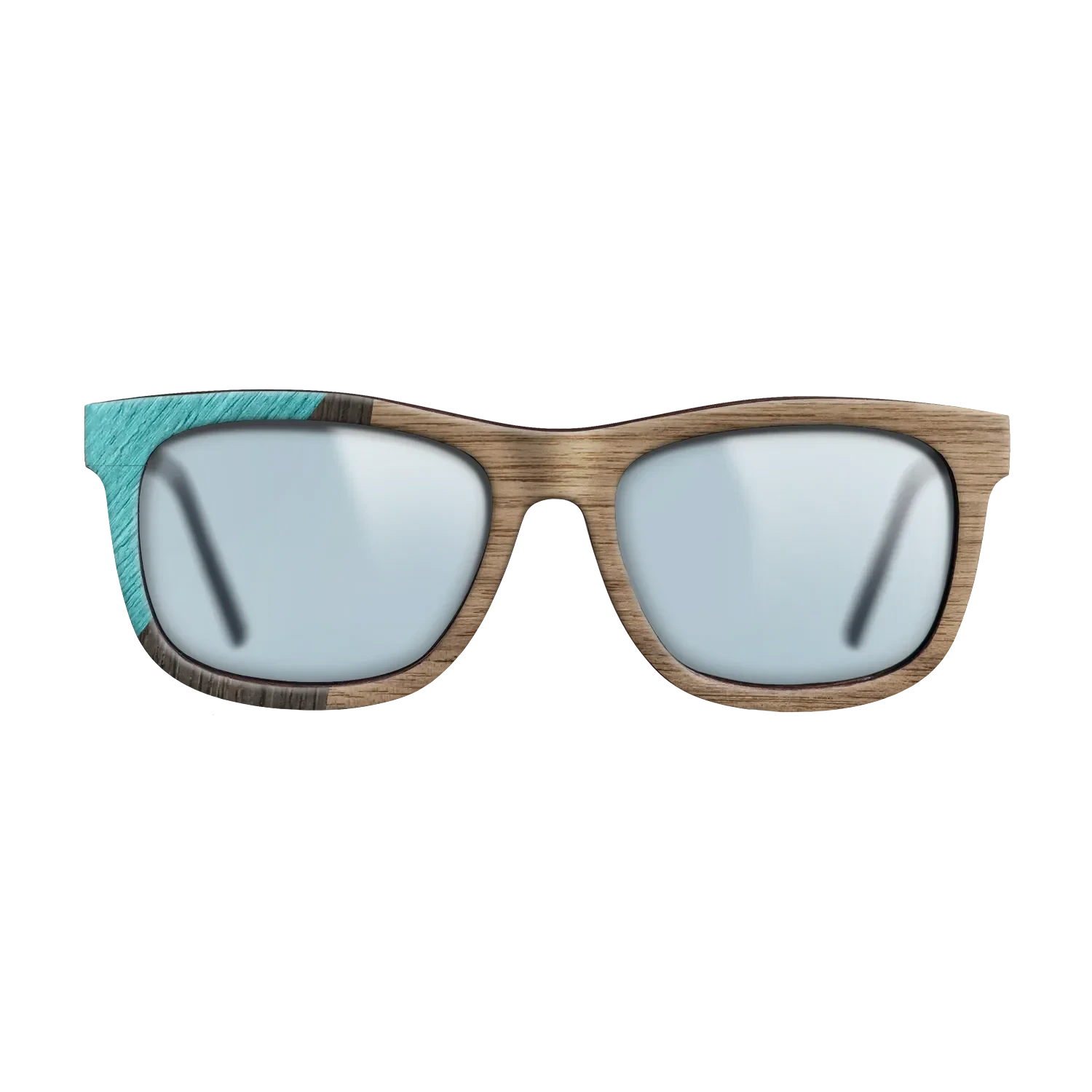 Walnut: Straight Grain,Poplar Dyed: Turquoise,Fumed Oak: Geometric - The Hero - Square - SIRIS wood optic