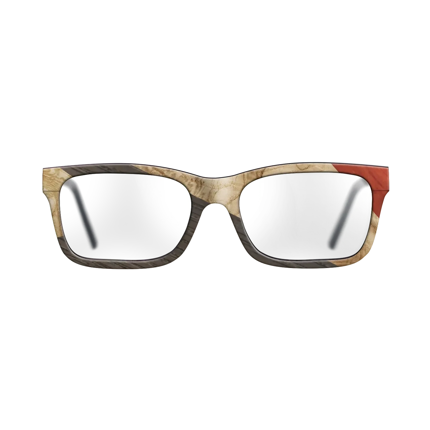 Olive Burl,Italian Ebony,Poplar Dyed: Red,Fumed Oak: Geometric - The Sage - Rectangle - SIRIS wood optic