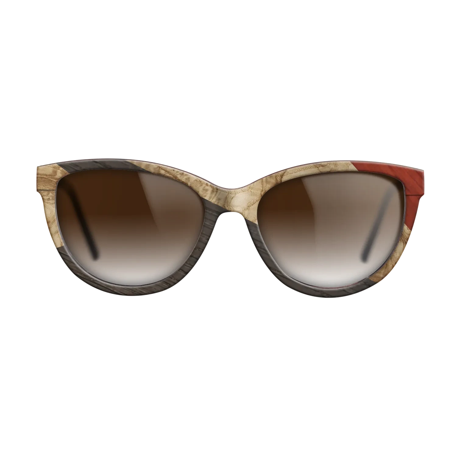 Olive Burl,Italian Ebony,Poplar Dyed: Red,Fumed Oak: Geometric - The Maiden - Cat - SIRIS wood optic