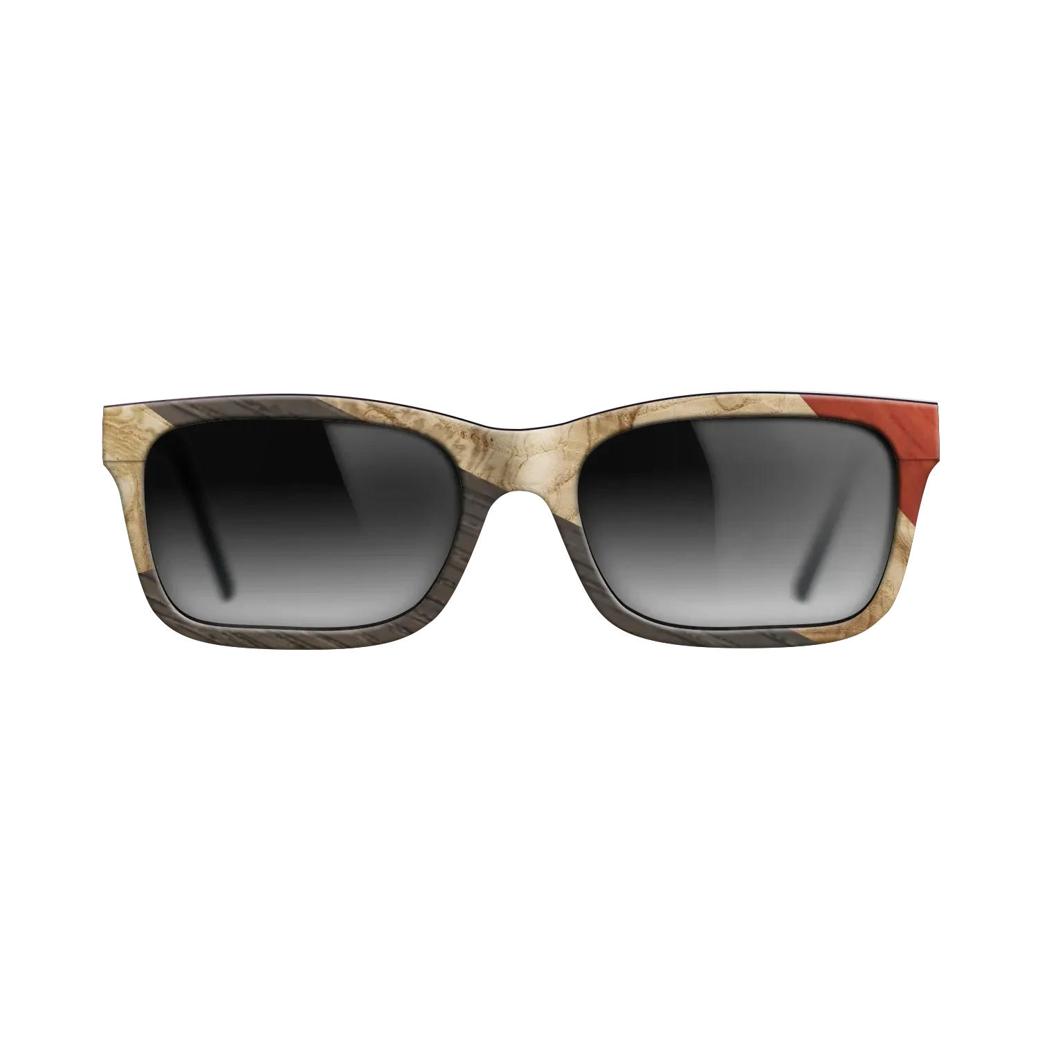 Olive Burl,Italian Ebony,Poplar Dyed: Red,Fumed Oak: Geometric - The Sage - Rectangle - SIRIS wood optic