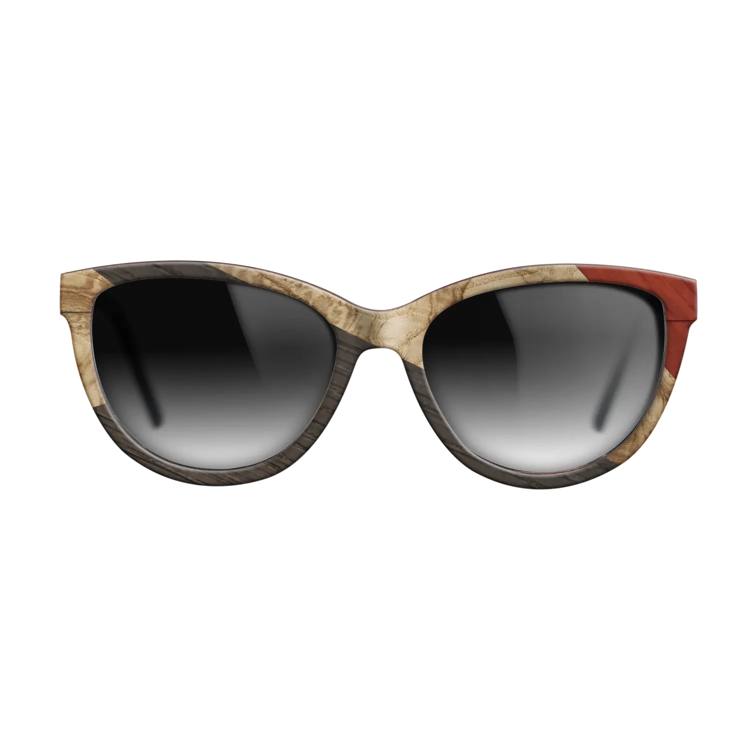 Olive Burl,Italian Ebony,Poplar Dyed: Red,Fumed Oak: Geometric - The Maiden - Cat - SIRIS wood optic