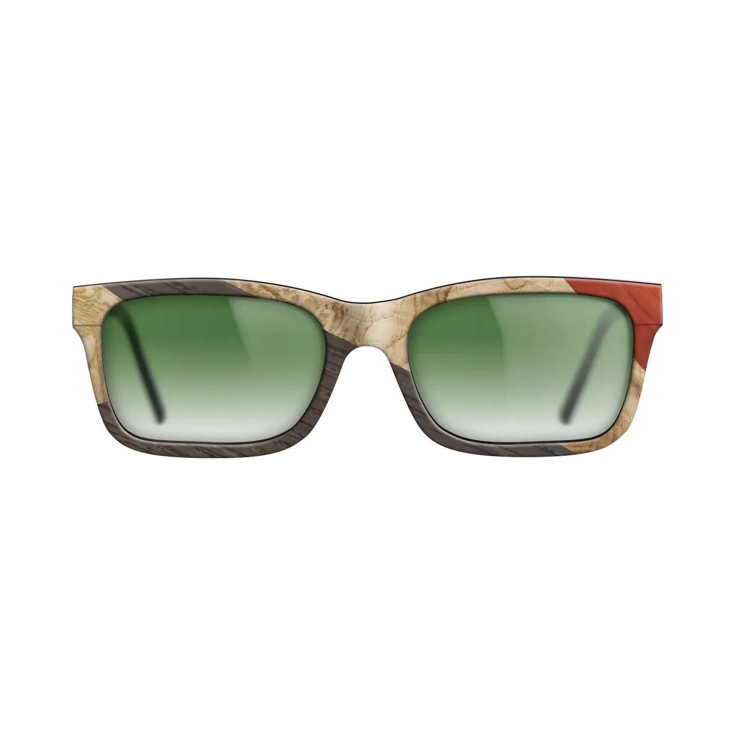 Olive Burl,Italian Ebony,Poplar Dyed: Red,Fumed Oak: Geometric - The Sage - Rectangle - SIRIS wood optic