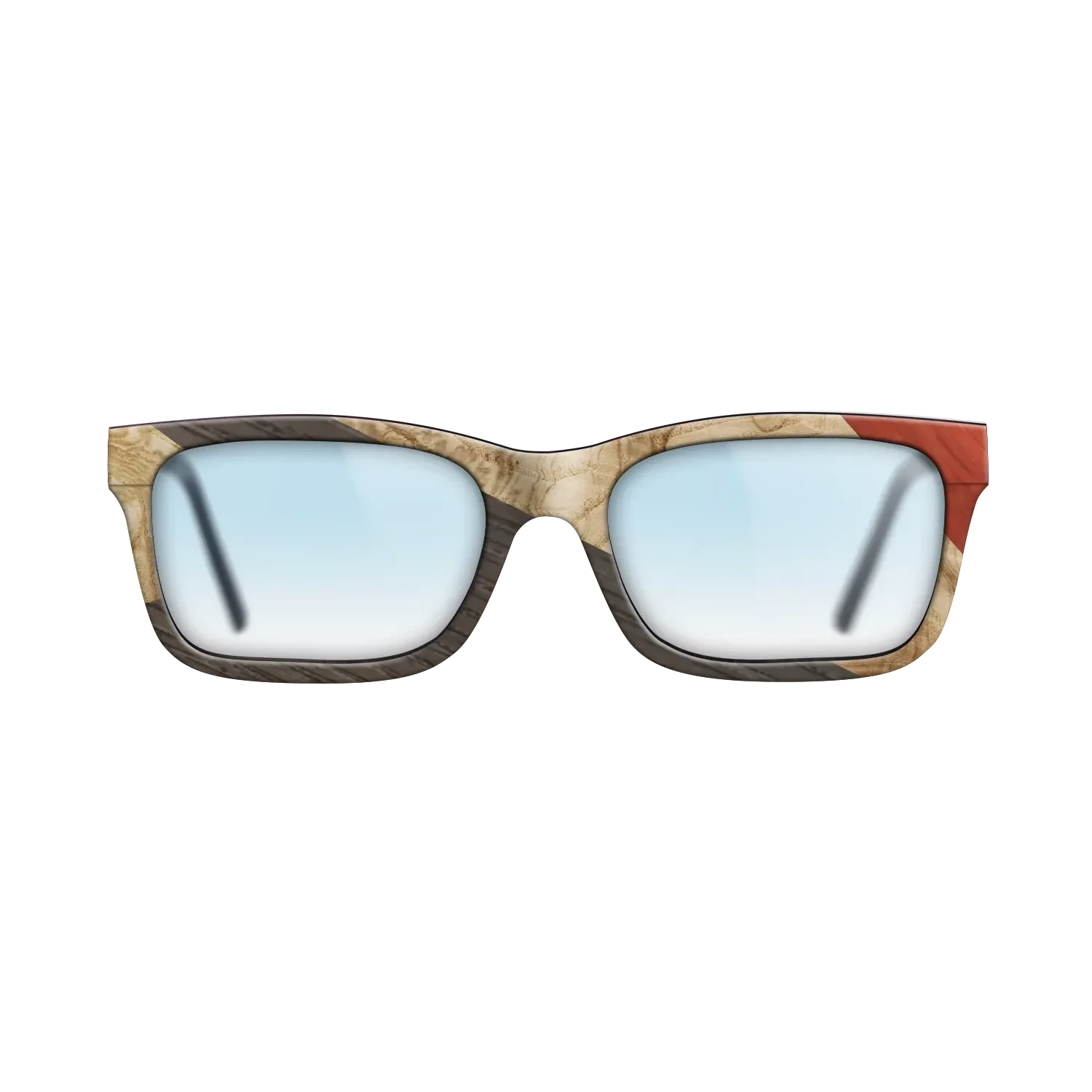 Olive Burl,Italian Ebony,Poplar Dyed: Red,Fumed Oak: Geometric - The Sage - Rectangle - SIRIS wood optic