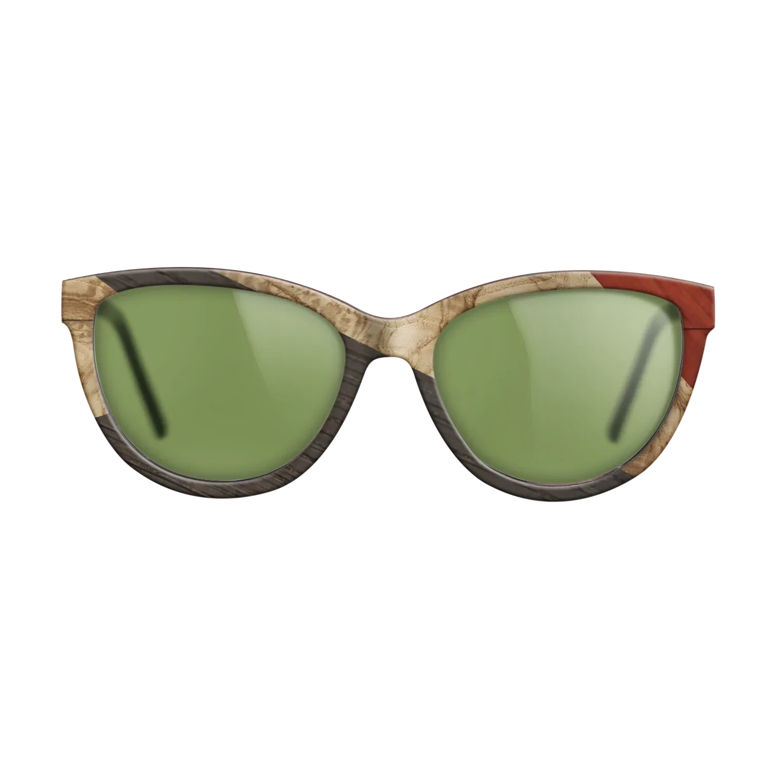 Olive Burl,Italian Ebony,Poplar Dyed: Red,Fumed Oak: Geometric - The Maiden - Cat - SIRIS wood optic