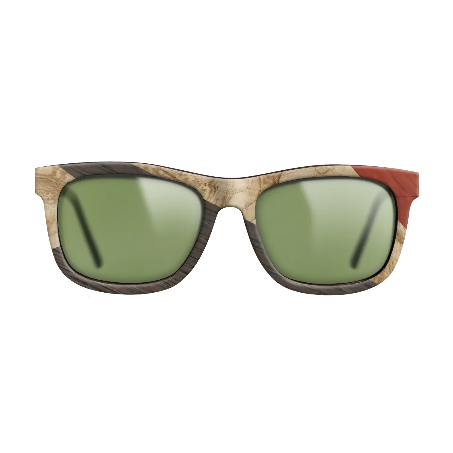 Olive Burl,Italian Ebony,Poplar Dyed: Red,Fumed Oak: Geometric - The Hero - Square - SIRIS wood optic