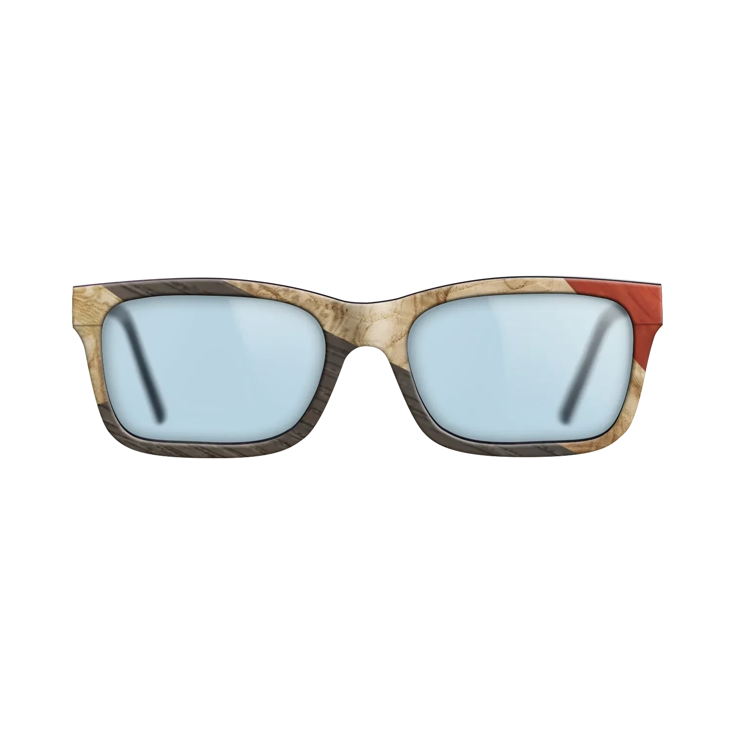 Olive Burl,Italian Ebony,Poplar Dyed: Red,Fumed Oak: Geometric - The Sage - Rectangle - SIRIS wood optic