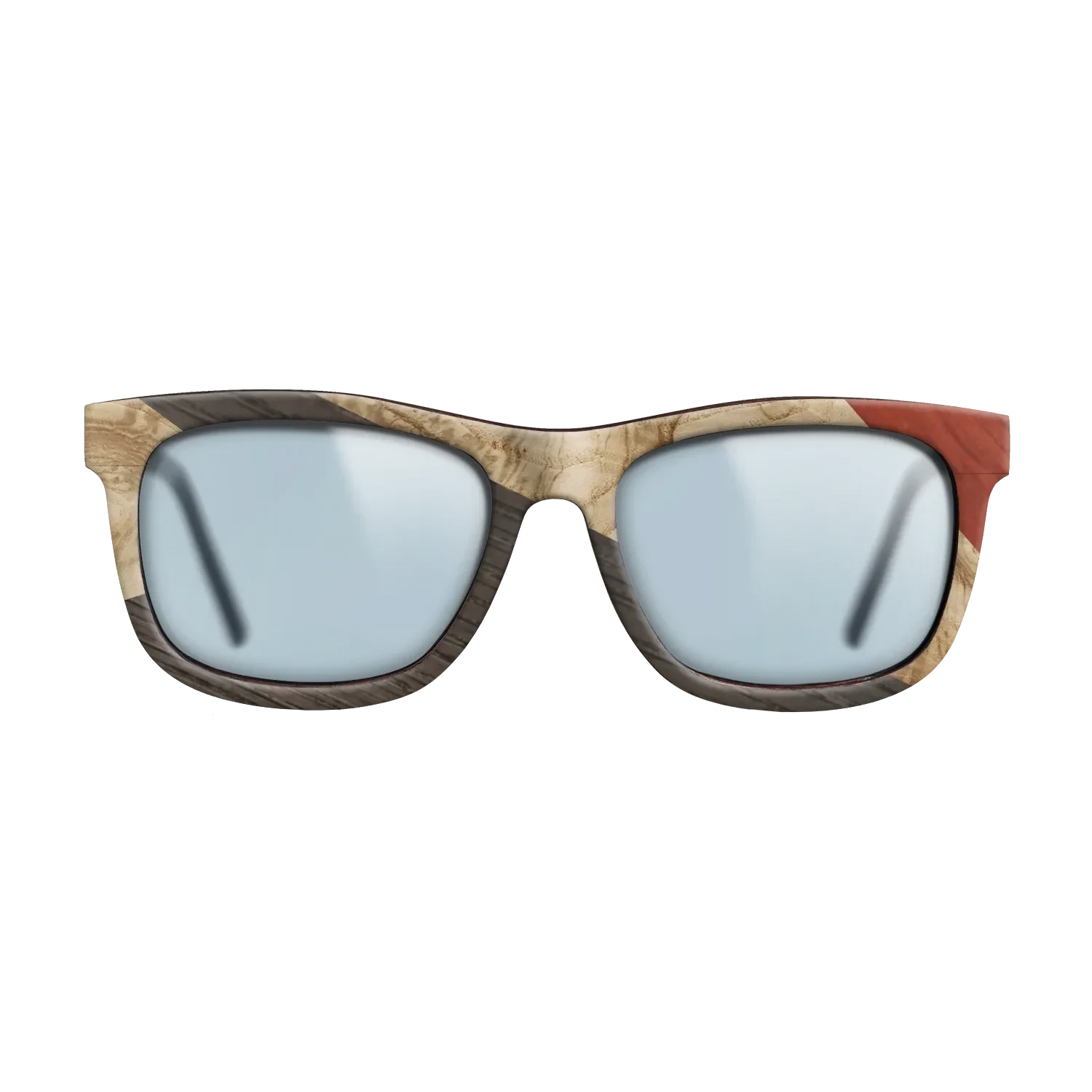 Olive Burl,Italian Ebony,Poplar Dyed: Red,Fumed Oak: Geometric - The Hero - Square - SIRIS wood optic