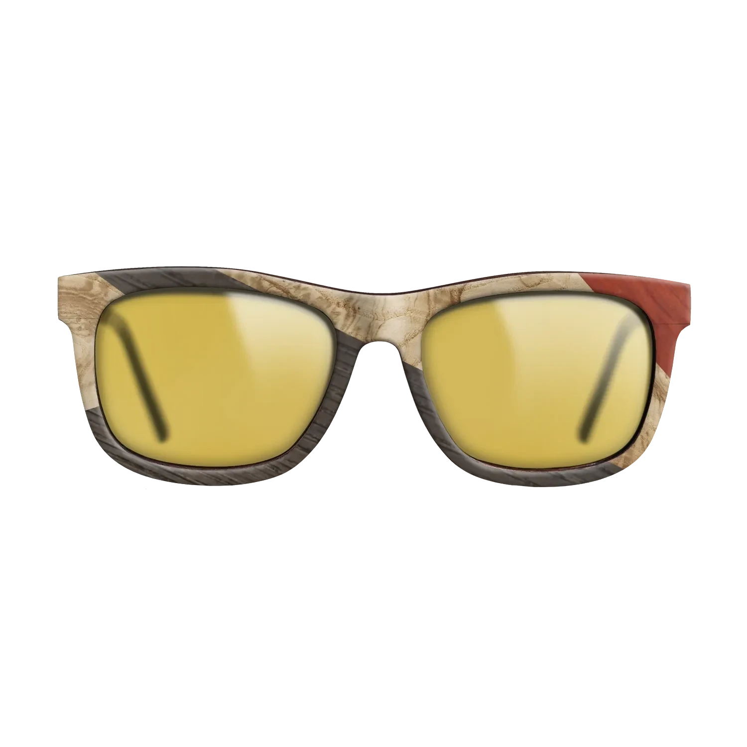 Olive Burl,Italian Ebony,Poplar Dyed: Red,Fumed Oak: Geometric - The Hero - Square - SIRIS wood optic