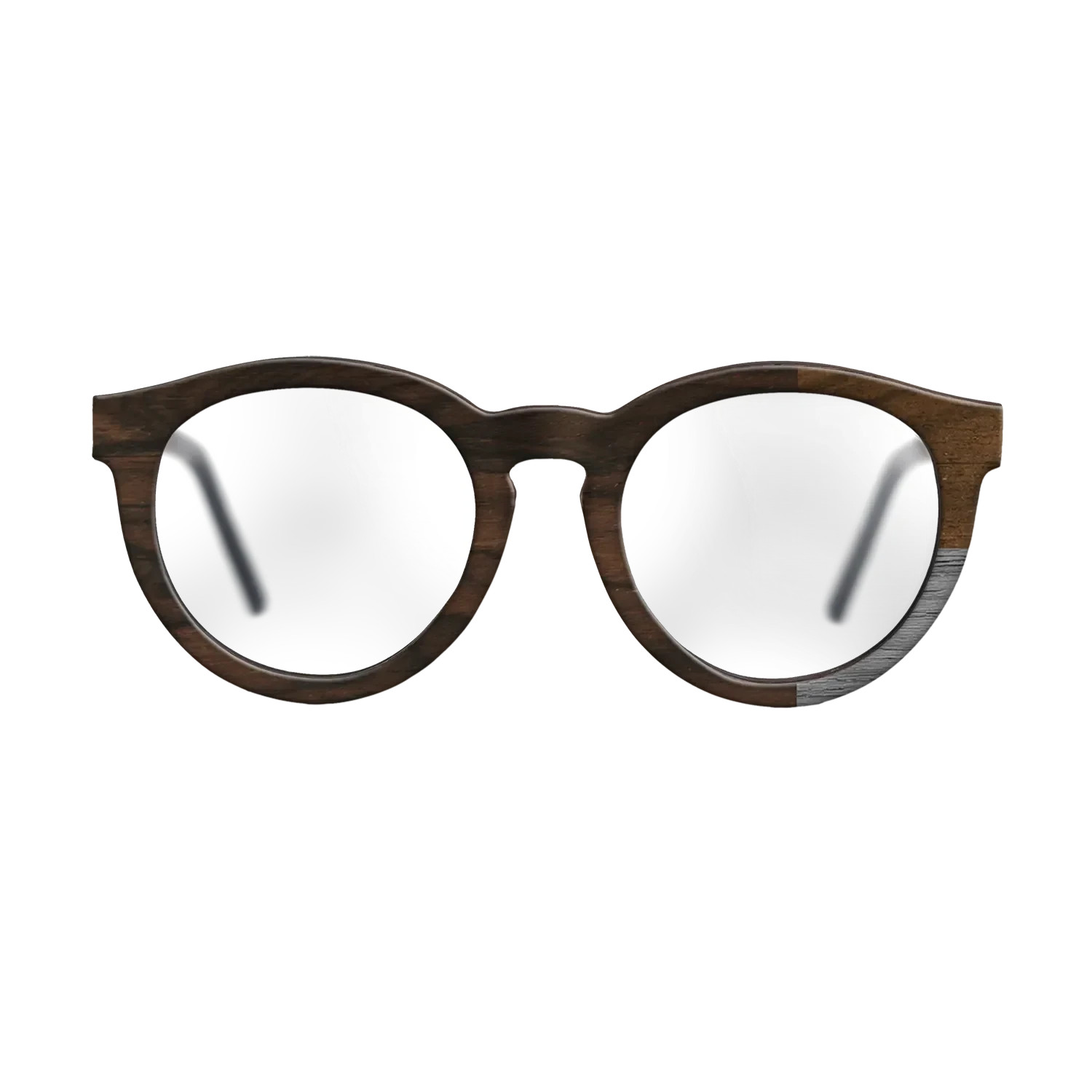 Poplar Dyed: Grey,Ziricote Light Quartered,Ziricote Dark Quartered: Cubic Cuts - The Rebel - Round - SIRIS wood optic