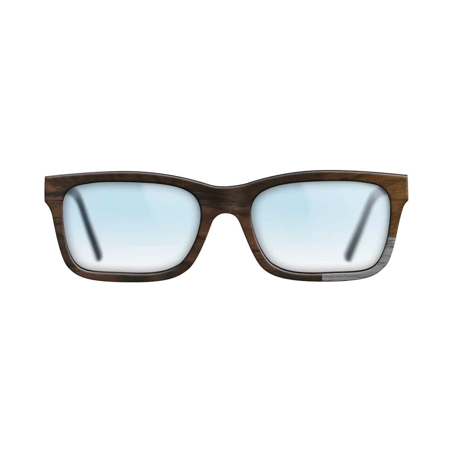 Poplar Dyed: Grey,Ziricote Light Quartered,Ziricote Dark Quartered: Cubic Cuts - The Sage - Rectangle - SIRIS wood optic