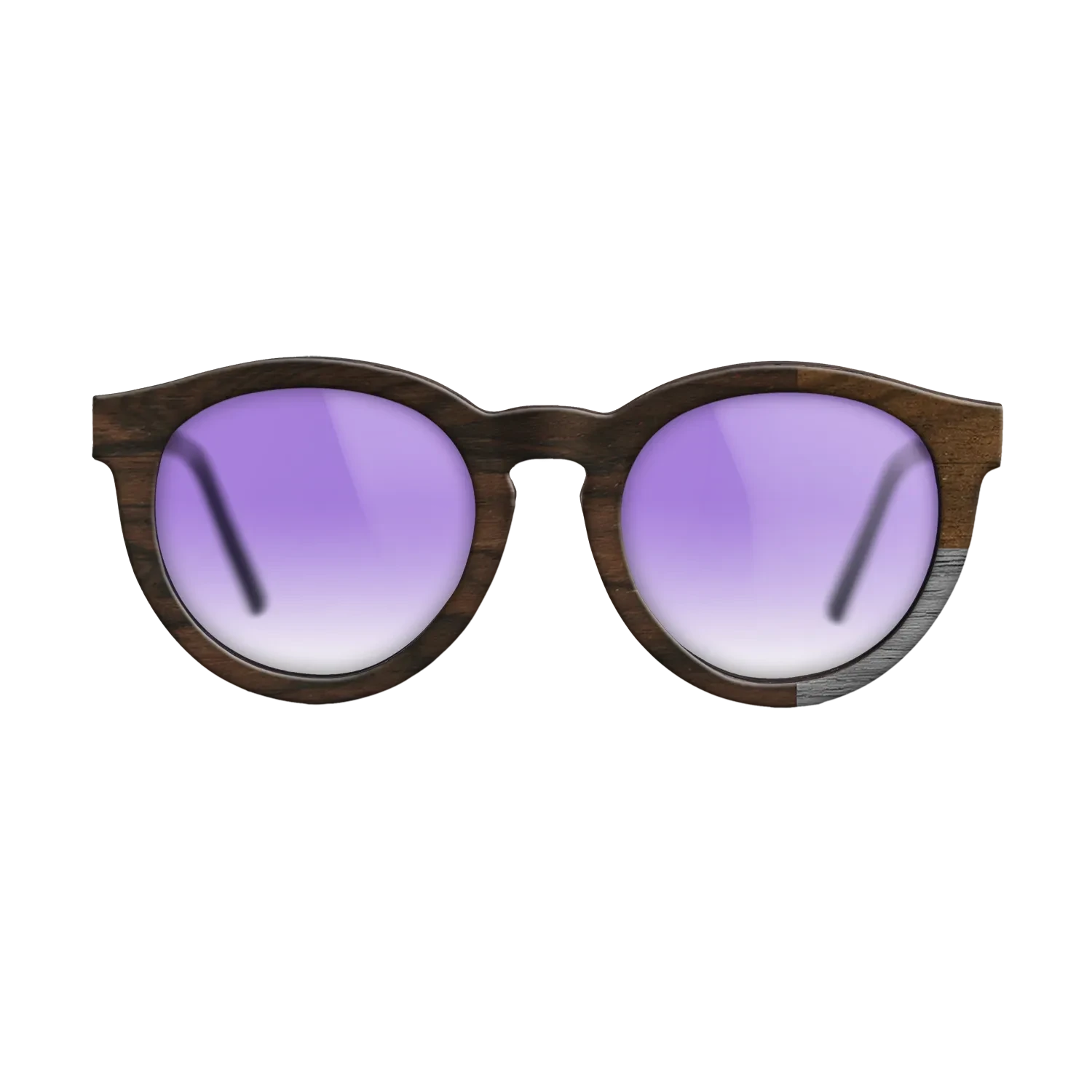 Poplar Dyed: Grey,Ziricote Light Quartered,Ziricote Dark Quartered: Cubic Cuts - The Rebel - Round - SIRIS wood optic