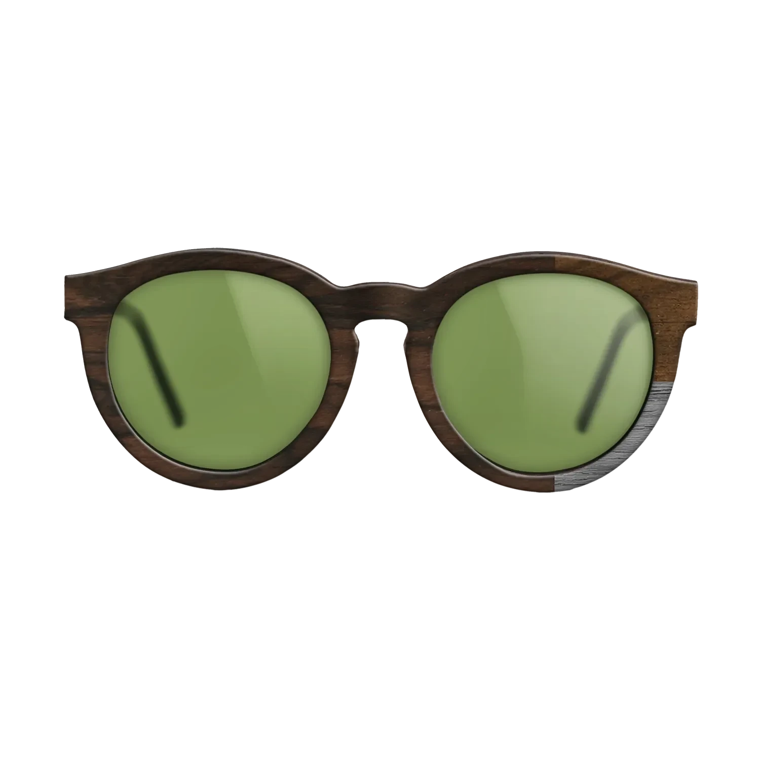 Poplar Dyed: Grey,Ziricote Light Quartered,Ziricote Dark Quartered: Cubic Cuts - The Rebel - Round - SIRIS wood optic