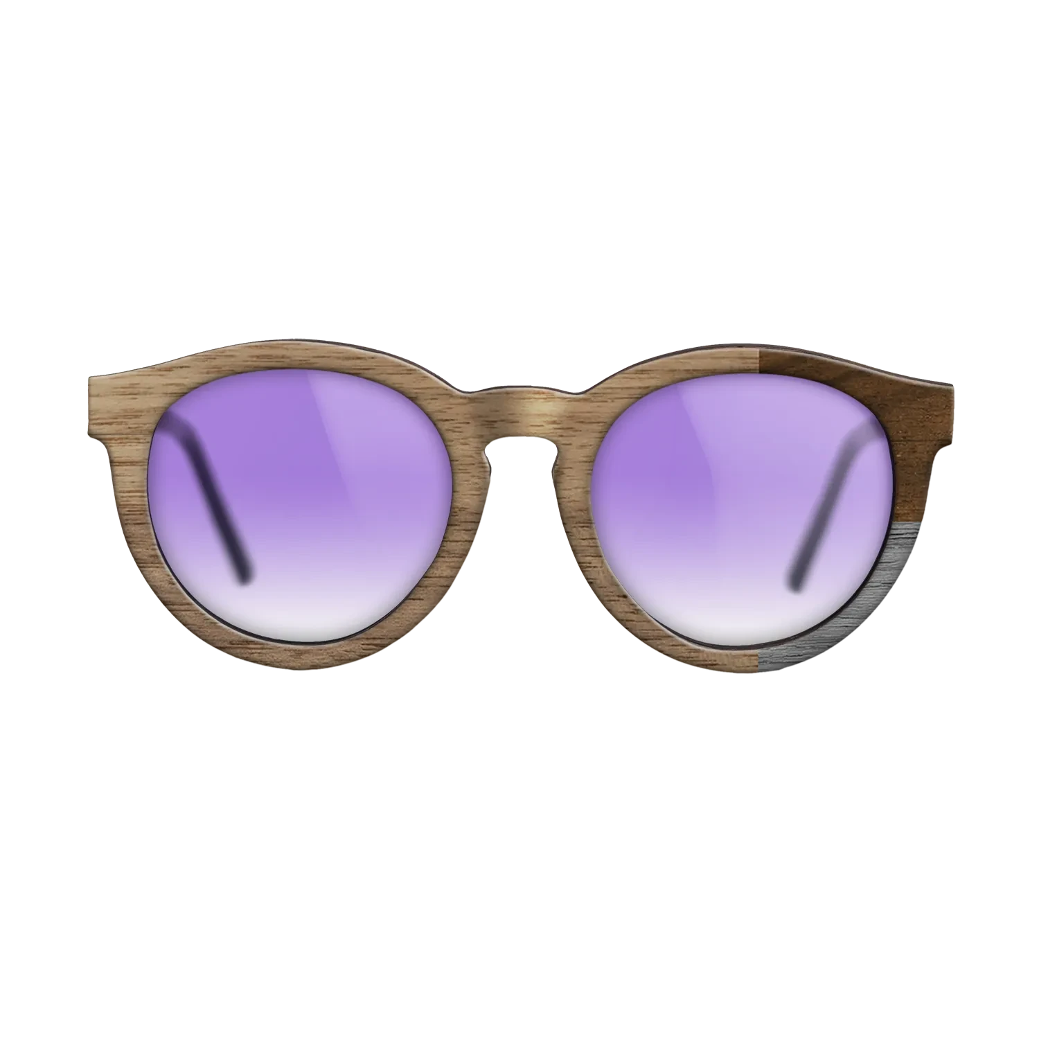 Poplar Dyed: Grey,Walnut: Straight Grain,Ziricote Dark Quartered: Cubic Cuts - The Rebel - Round - SIRIS wood optic