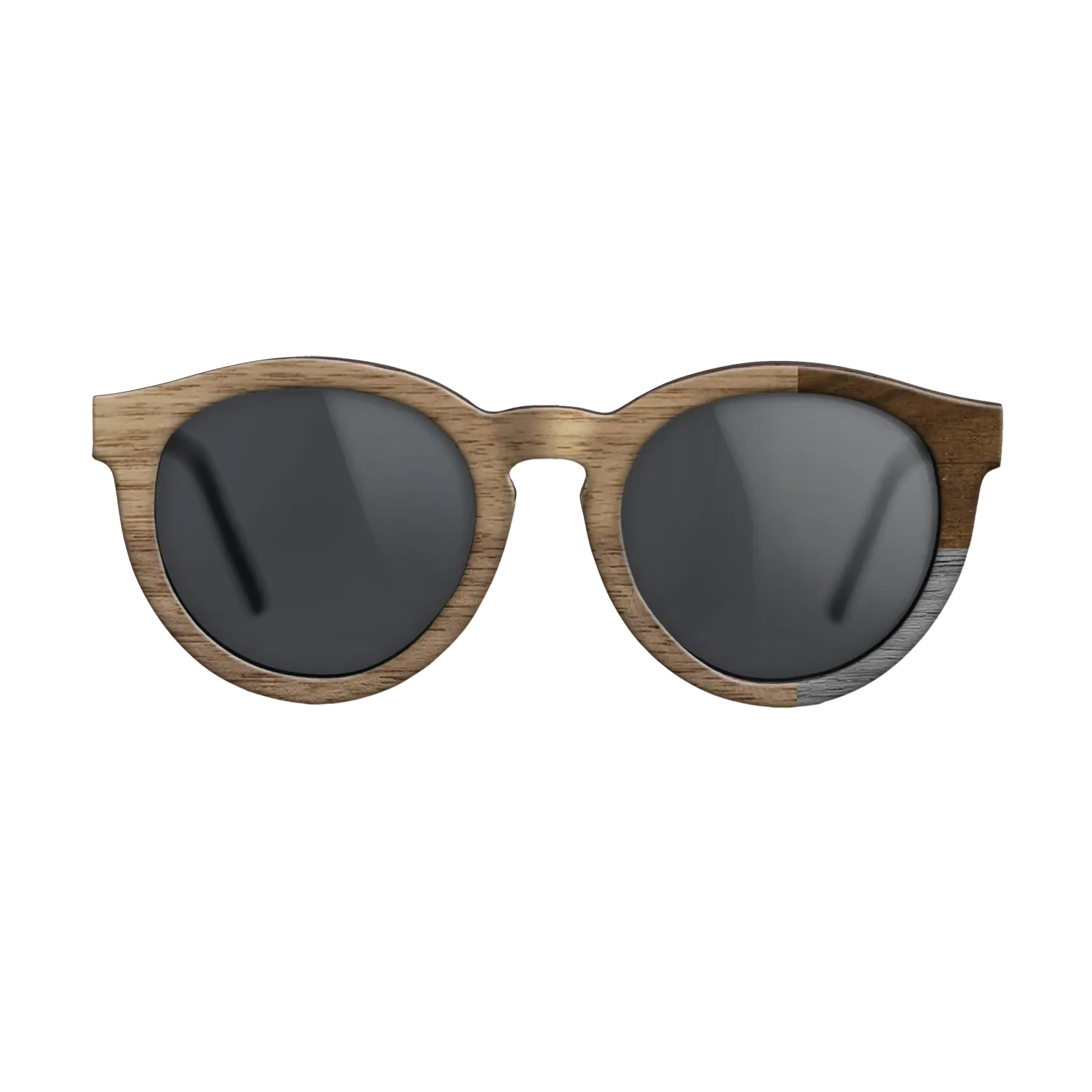 Poplar Dyed: Grey,Walnut: Straight Grain,Ziricote Dark Quartered: Cubic Cuts - The Rebel - Round - SIRIS wood optic