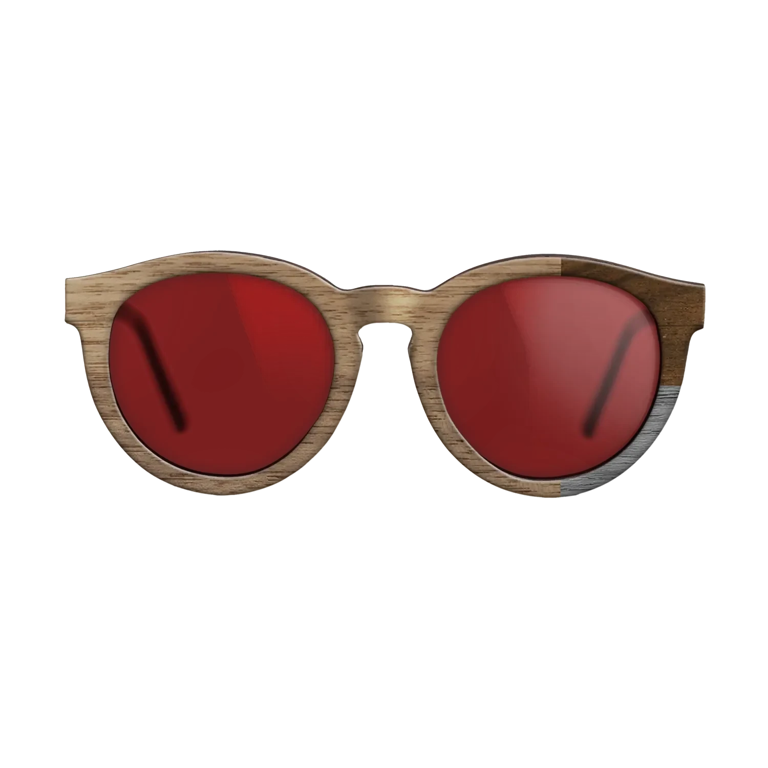 Poplar Dyed: Grey,Walnut: Straight Grain,Ziricote Dark Quartered: Cubic Cuts - The Rebel - Round - SIRIS wood optic