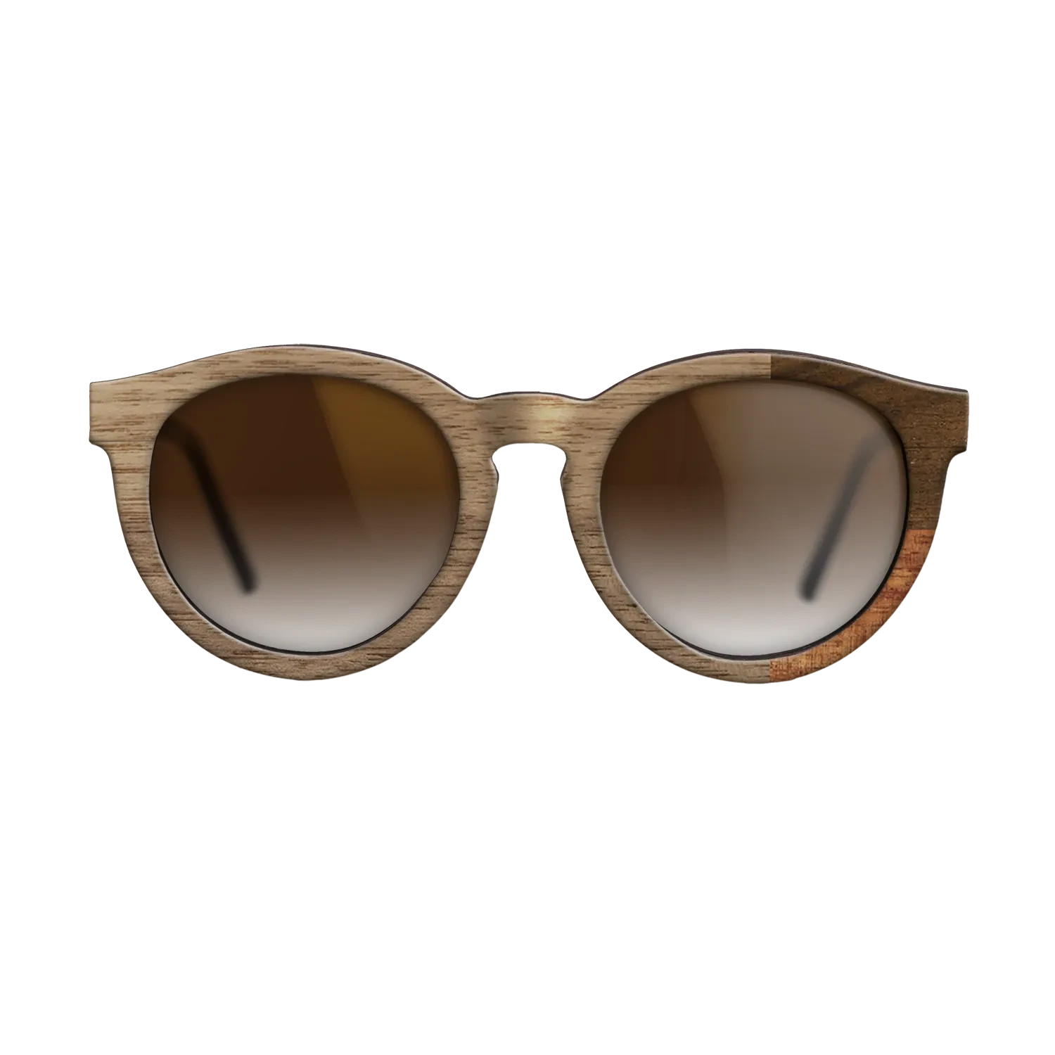 Koa,Walnut: Straight Grain,Ziricote Dark Quartered: Cubic Cuts - The Rebel - Round - SIRIS wood optic
