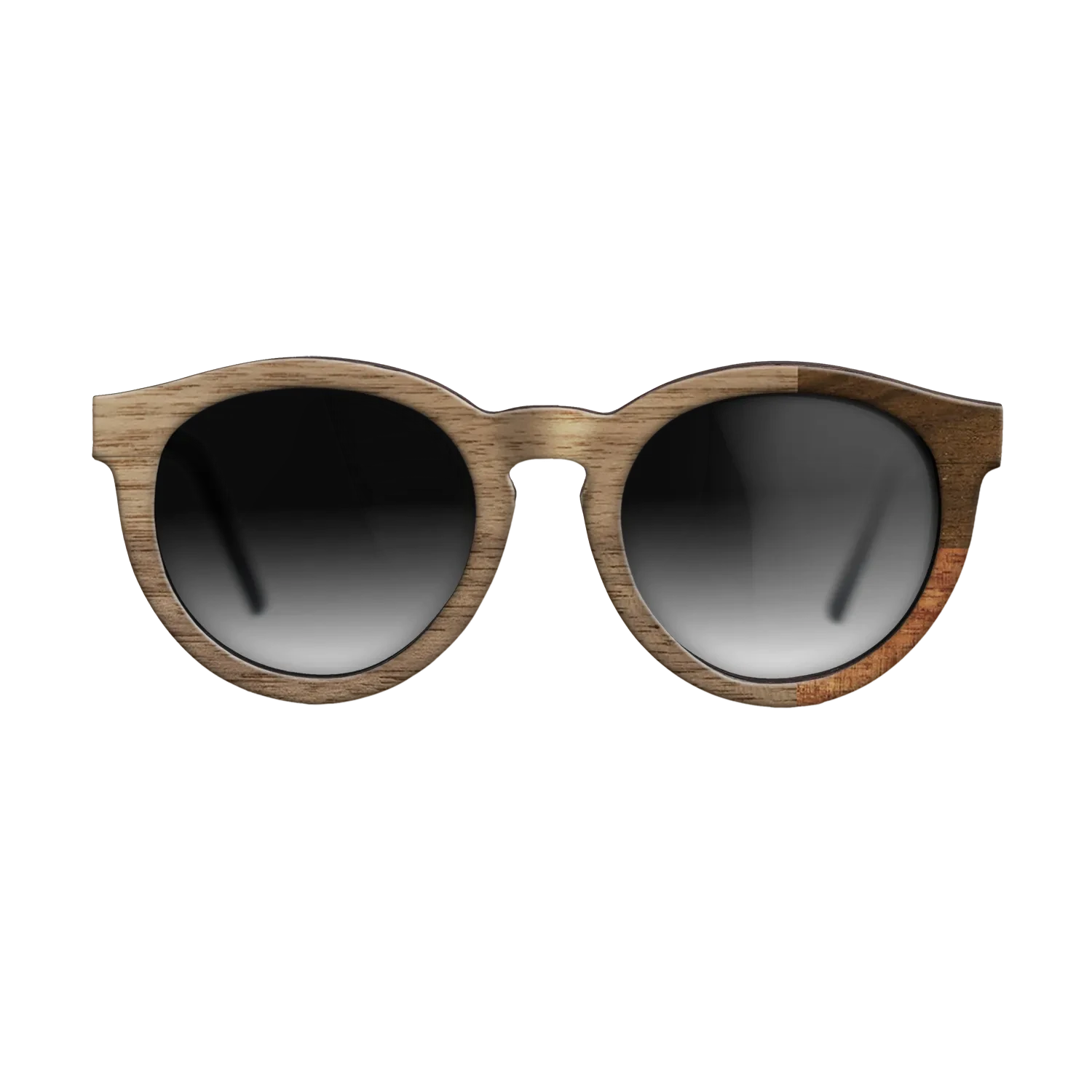Koa,Walnut: Straight Grain,Ziricote Dark Quartered: Cubic Cuts - The Rebel - Round - SIRIS wood optic