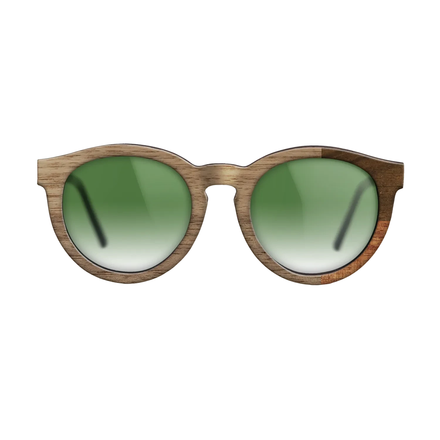 Koa,Walnut: Straight Grain,Ziricote Dark Quartered: Cubic Cuts - The Rebel - Round - SIRIS wood optic