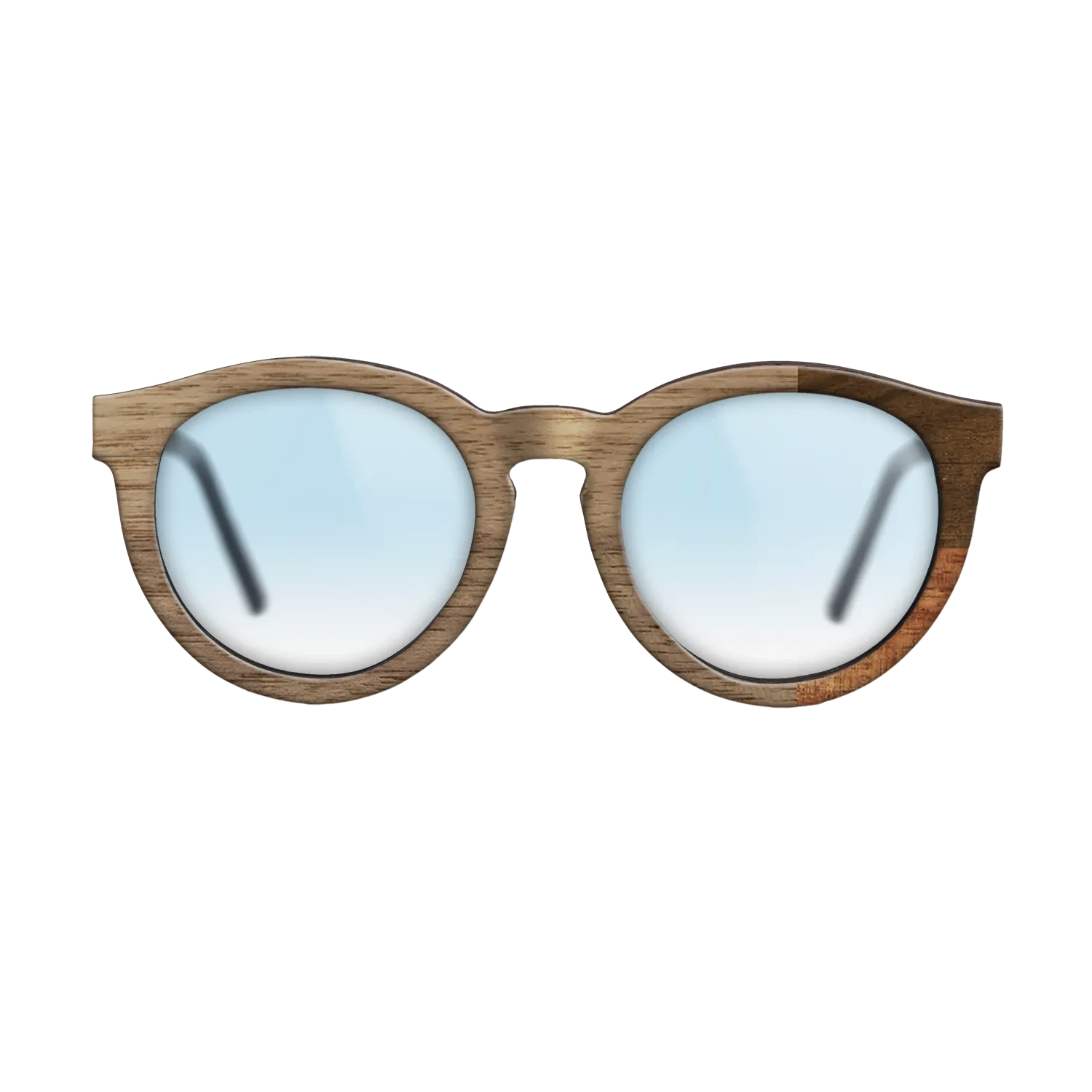 Koa,Walnut: Straight Grain,Ziricote Dark Quartered: Cubic Cuts - The Rebel - Round - SIRIS wood optic