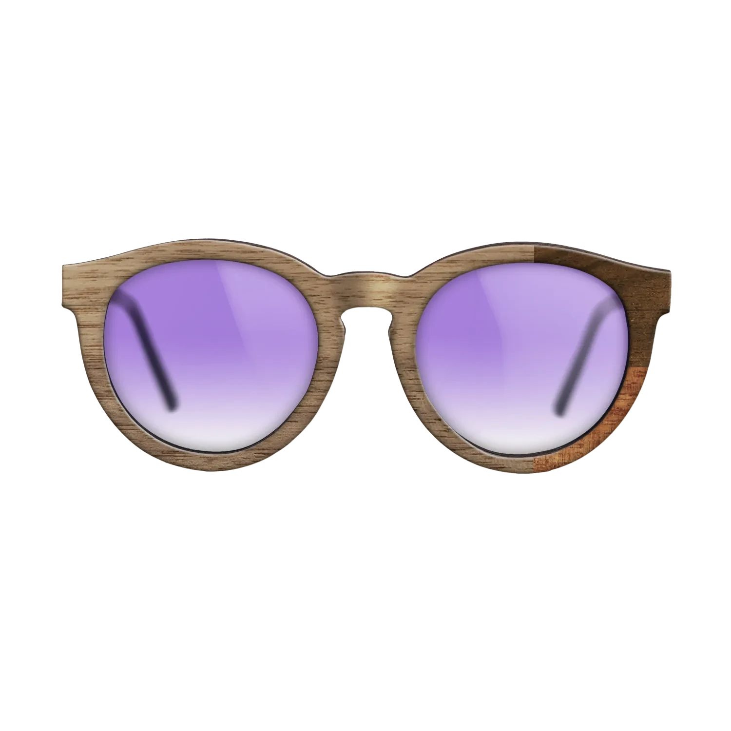 Koa,Walnut: Straight Grain,Ziricote Dark Quartered: Cubic Cuts - The Rebel - Round - SIRIS wood optic