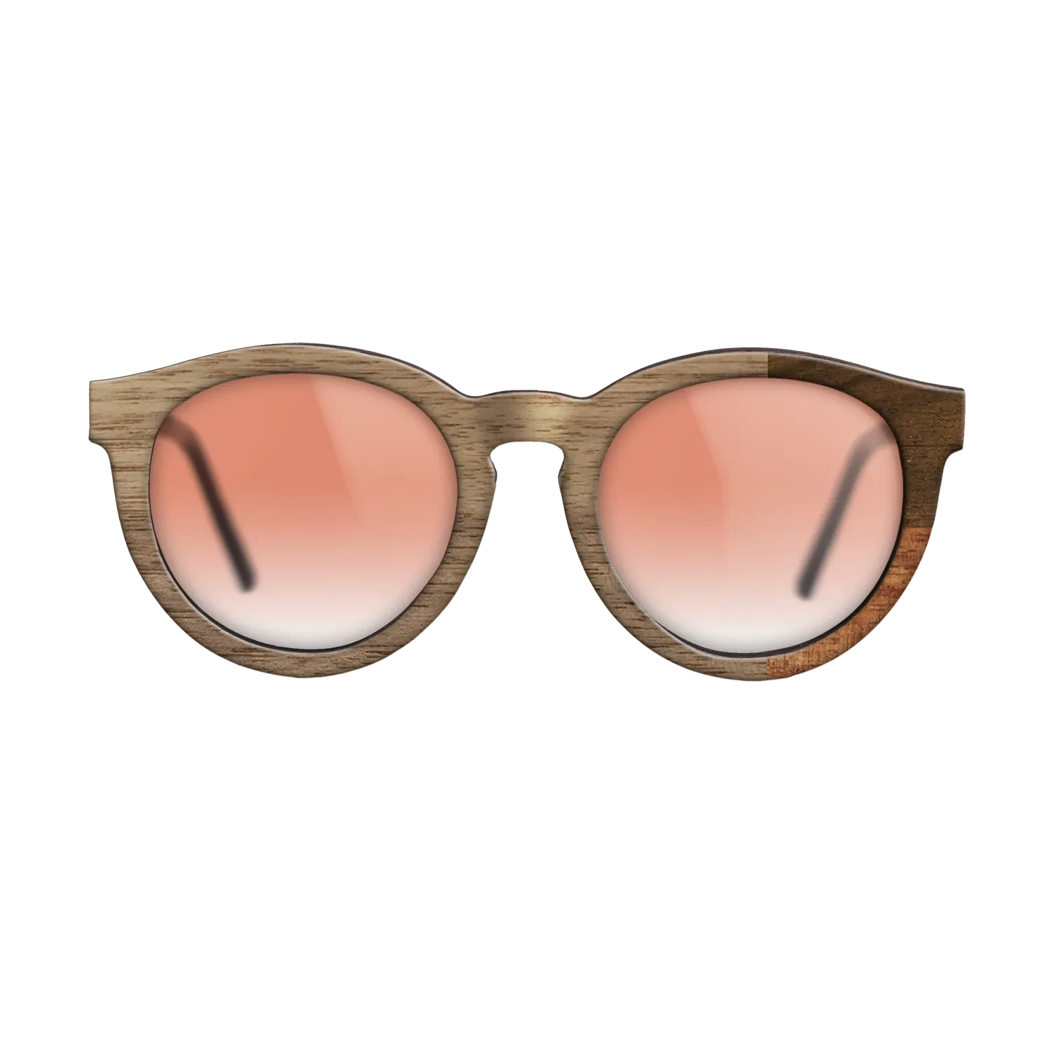 Koa,Walnut: Straight Grain,Ziricote Dark Quartered: Cubic Cuts - The Rebel - Round - SIRIS wood optic