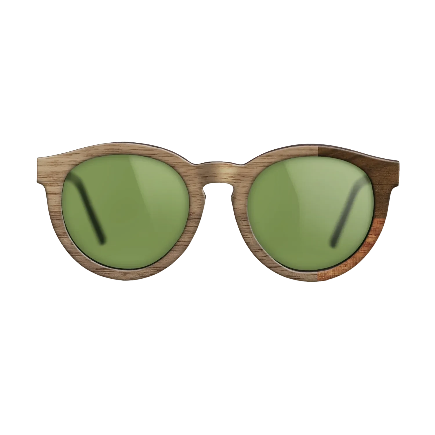 Koa,Walnut: Straight Grain,Ziricote Dark Quartered: Cubic Cuts - The Rebel - Round - SIRIS wood optic