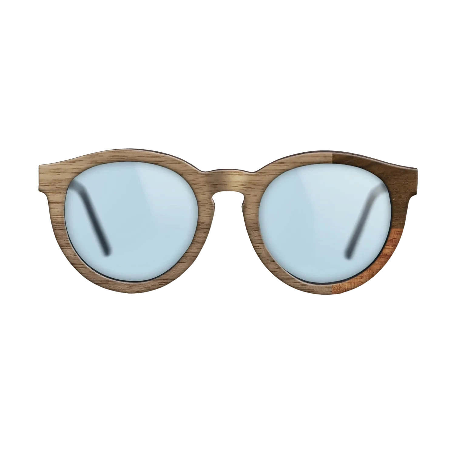 Koa,Walnut: Straight Grain,Ziricote Dark Quartered: Cubic Cuts - The Rebel - Round - SIRIS wood optic