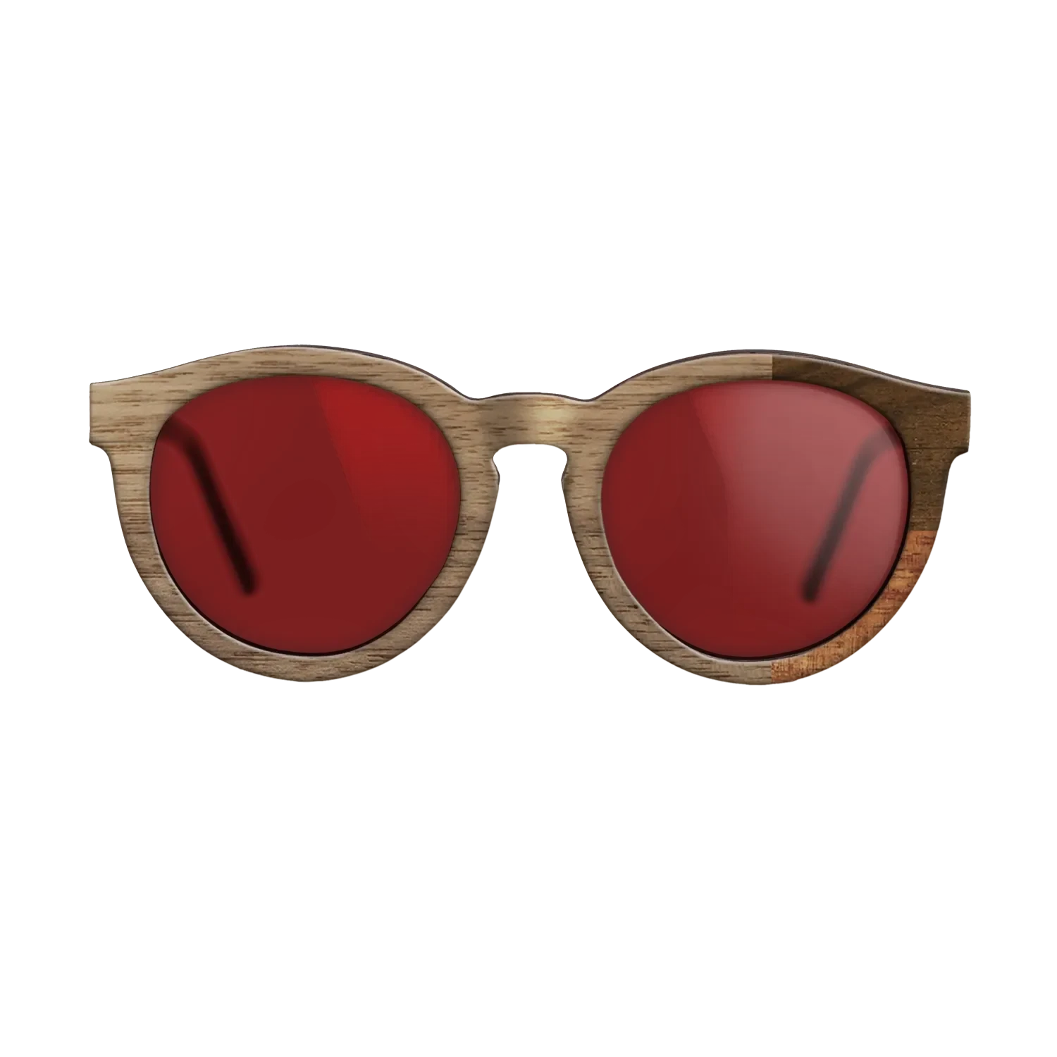 Koa,Walnut: Straight Grain,Ziricote Dark Quartered: Cubic Cuts - The Rebel - Round - SIRIS wood optic