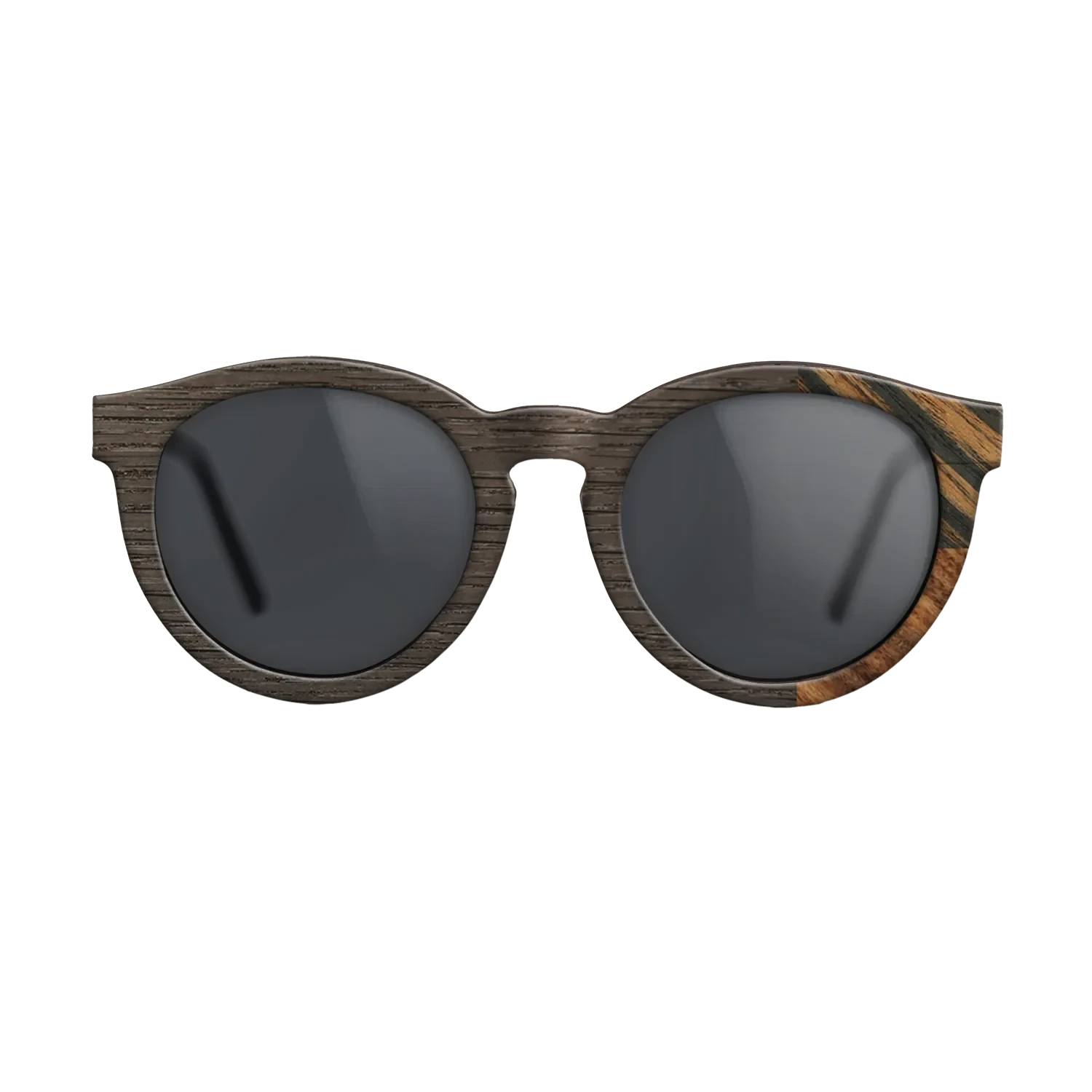 Santos Rosewood Dark,Fumed Oak,Italian Ebony: Cubic Cuts - The Rebel - Round - SIRIS wood optic