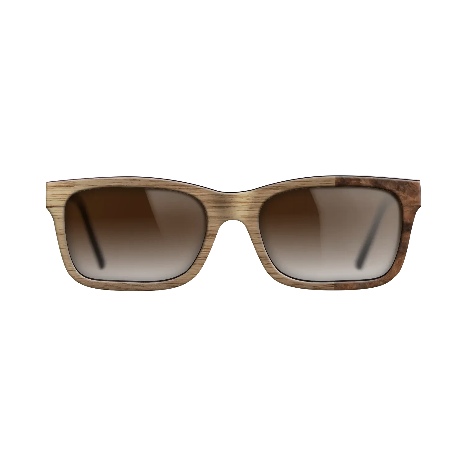 Walnut: Straight Grain, Walnut Burl: DiCut - The Sage - Rectangle - SIRIS wood optic