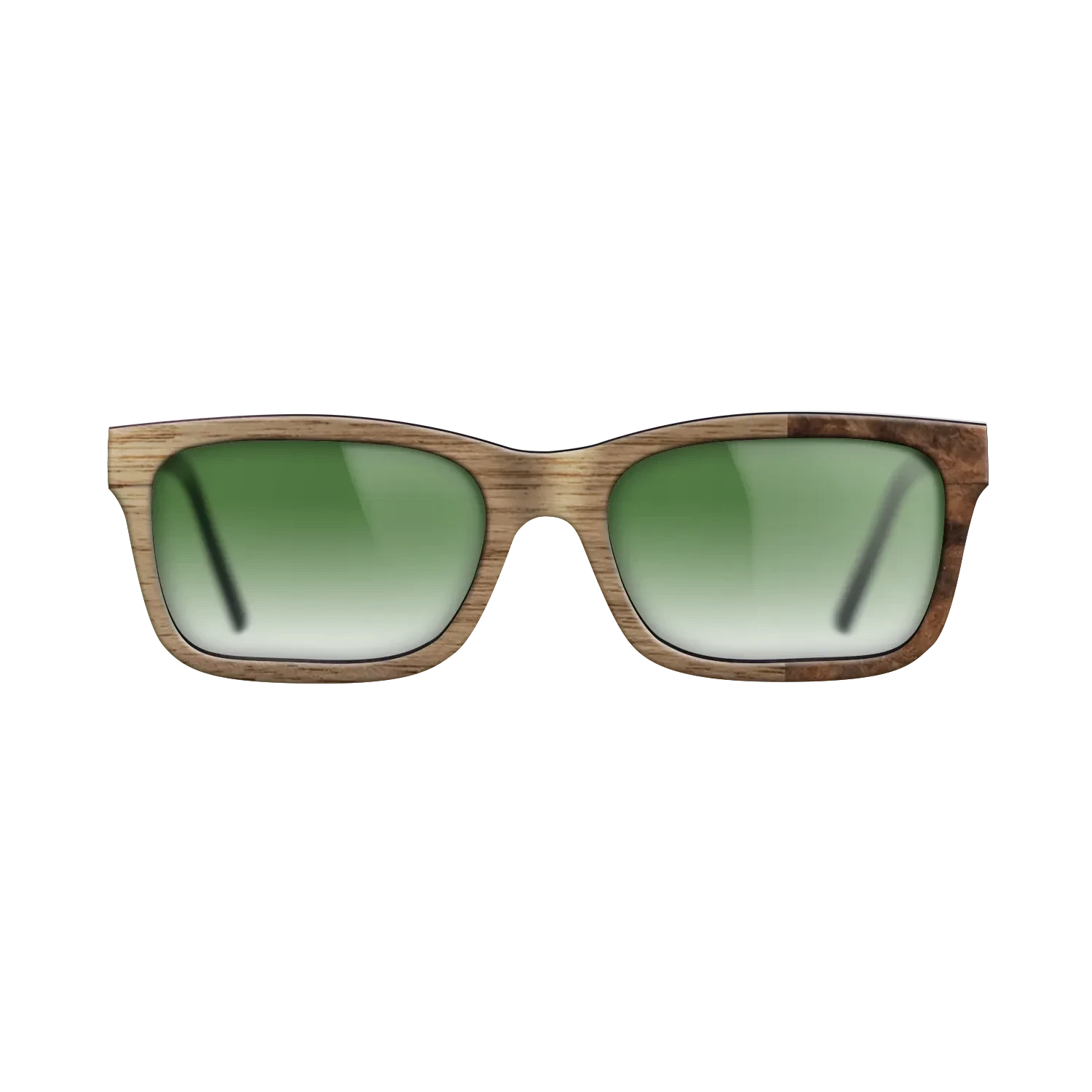 Walnut: Straight Grain, Walnut Burl: DiCut - The Sage - Rectangle - SIRIS wood optic