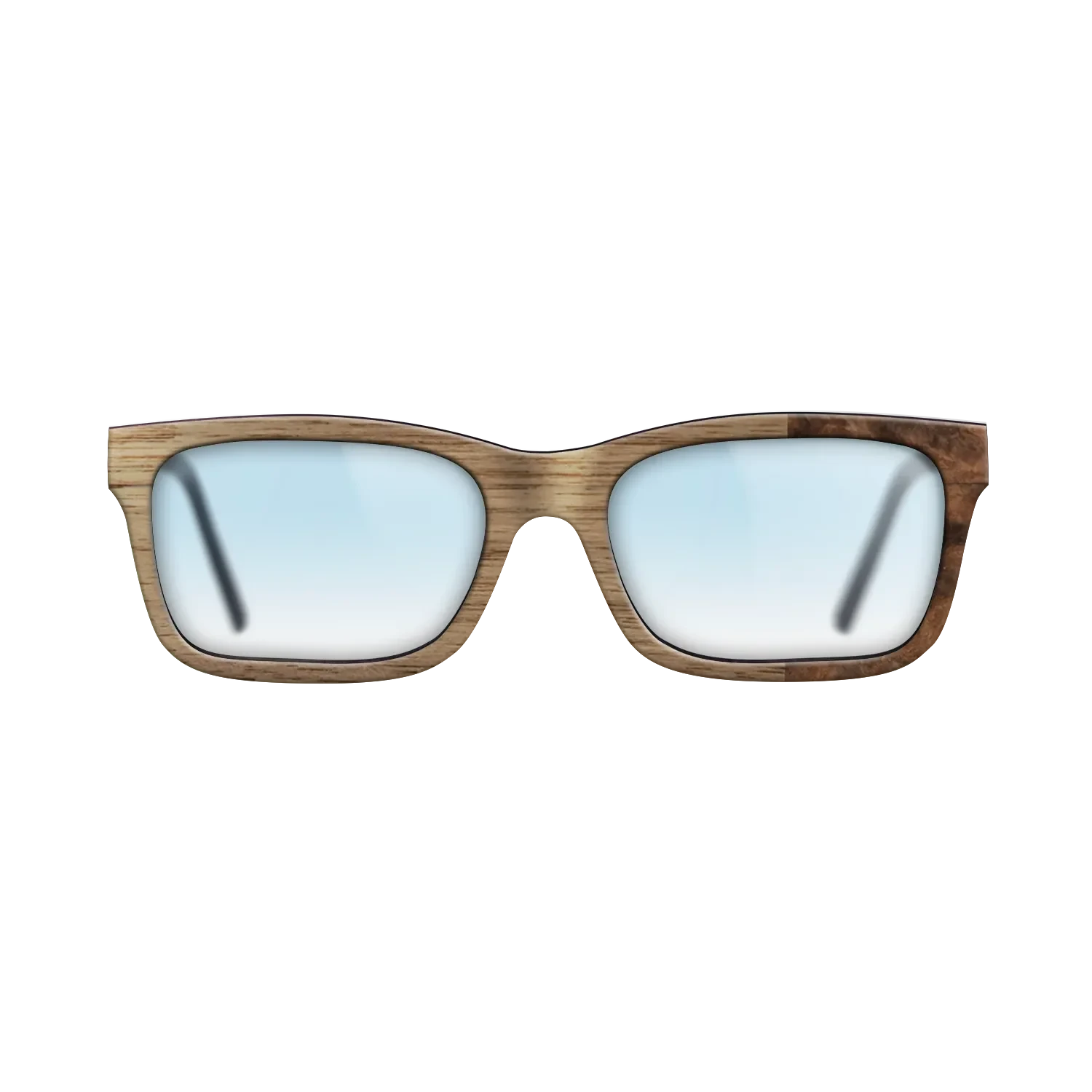 Walnut: Straight Grain, Walnut Burl: DiCut - The Sage - Rectangle - SIRIS wood optic
