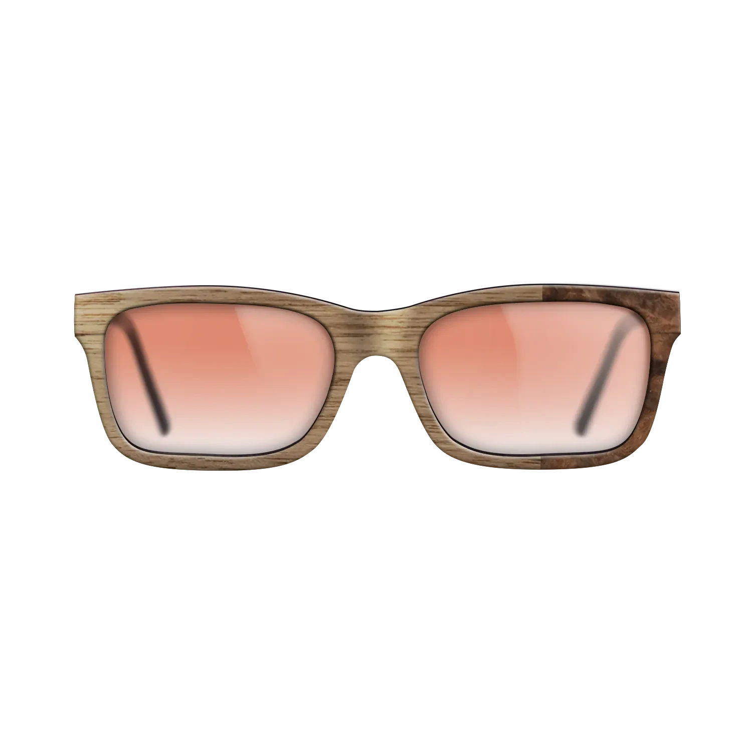Walnut: Straight Grain, Walnut Burl: DiCut - The Sage - Rectangle - SIRIS wood optic