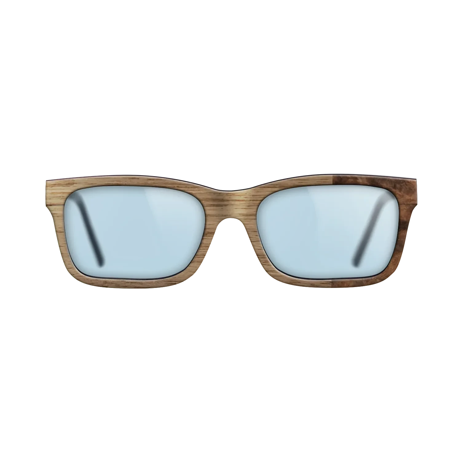 Walnut: Straight Grain, Walnut Burl: DiCut - The Sage - Rectangle - SIRIS wood optic