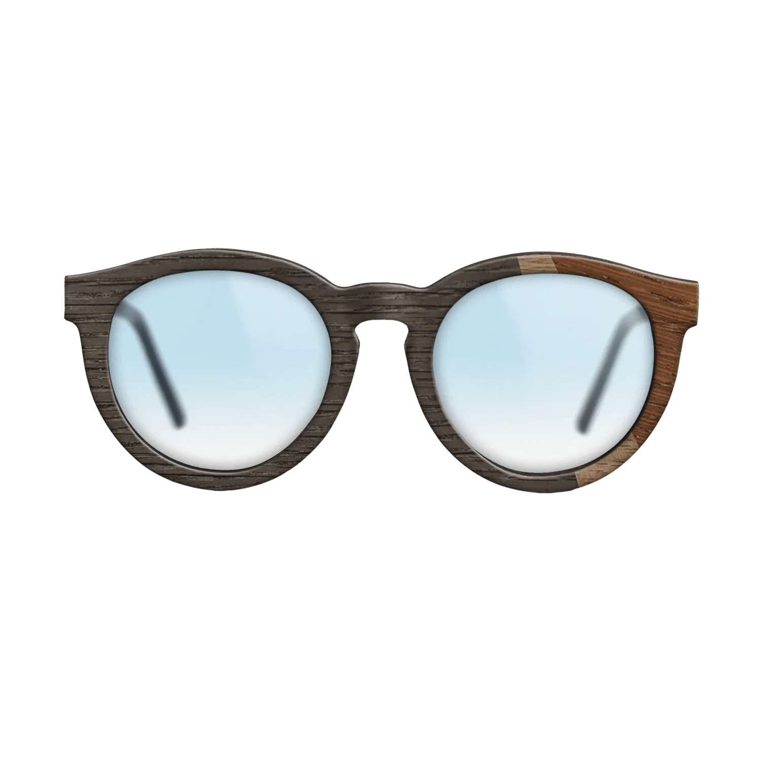 Walnut: Straight Grain,Fumed Oak,Wenge: Angle Cut - The Rebel - Round - SIRIS wood optic