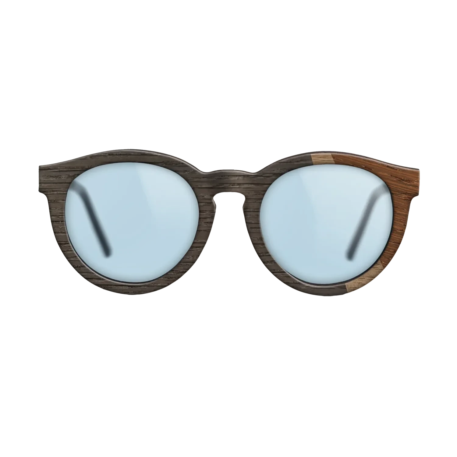 Walnut: Straight Grain,Fumed Oak,Wenge: Angle Cut - The Rebel - Round - SIRIS wood optic