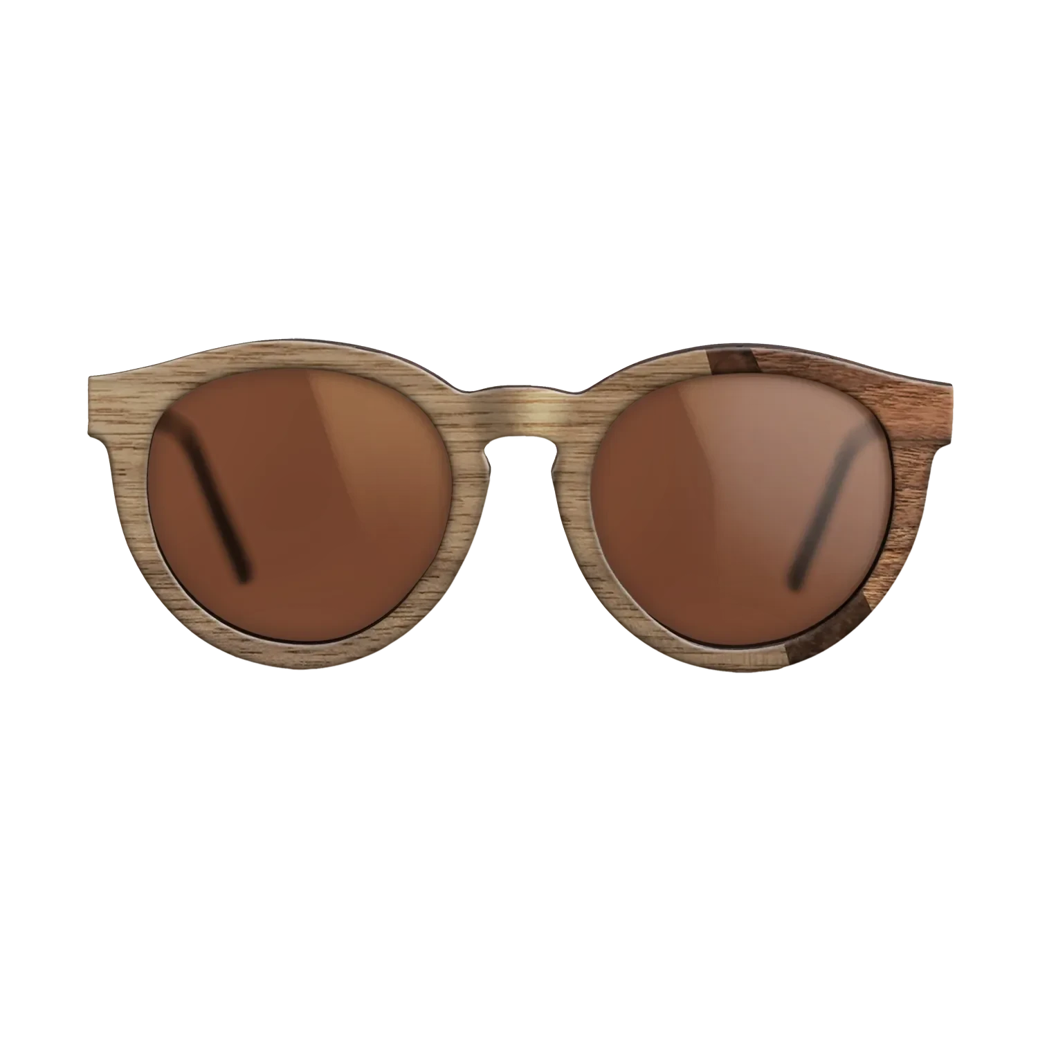 Walnut: Straight Grain,Walnut Burl,Walnut Claro Dark: Angle Cut - The Rebel - Round - SIRIS wood optic