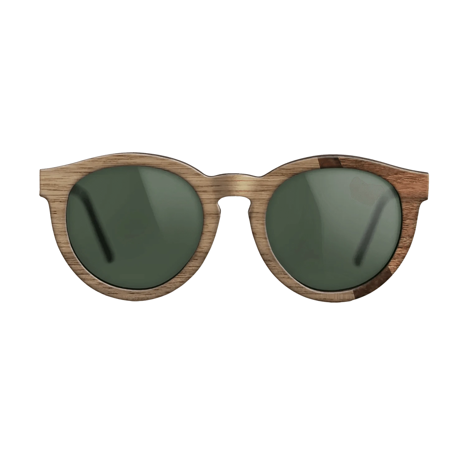 Walnut: Straight Grain,Walnut Burl,Walnut Claro Dark: Angle Cut - The Rebel - Round - SIRIS wood optic