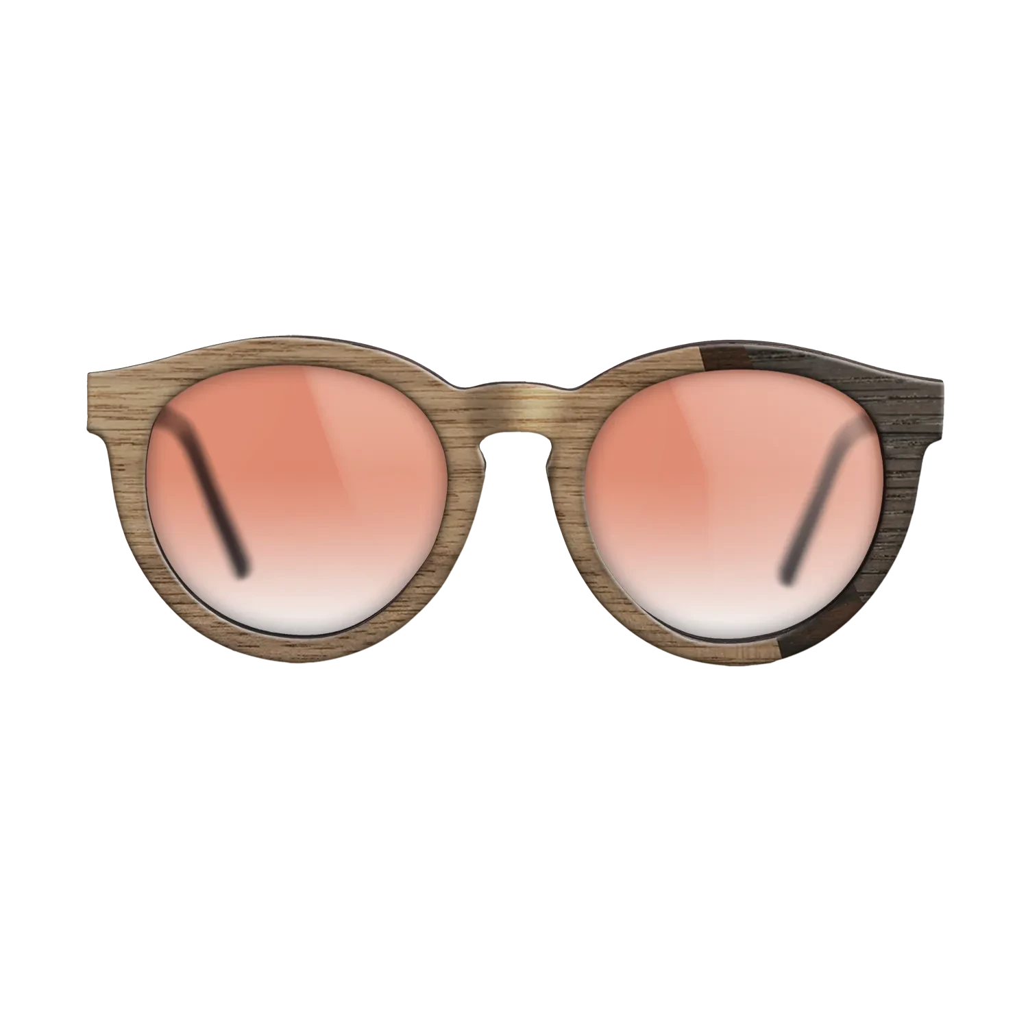 Walnut: Straight Grain,Fumed Eucalyptus,Ziricote Dark Quartered,Fumed Oak: Angle Cut - The Rebel - Round - SIRIS wood optic