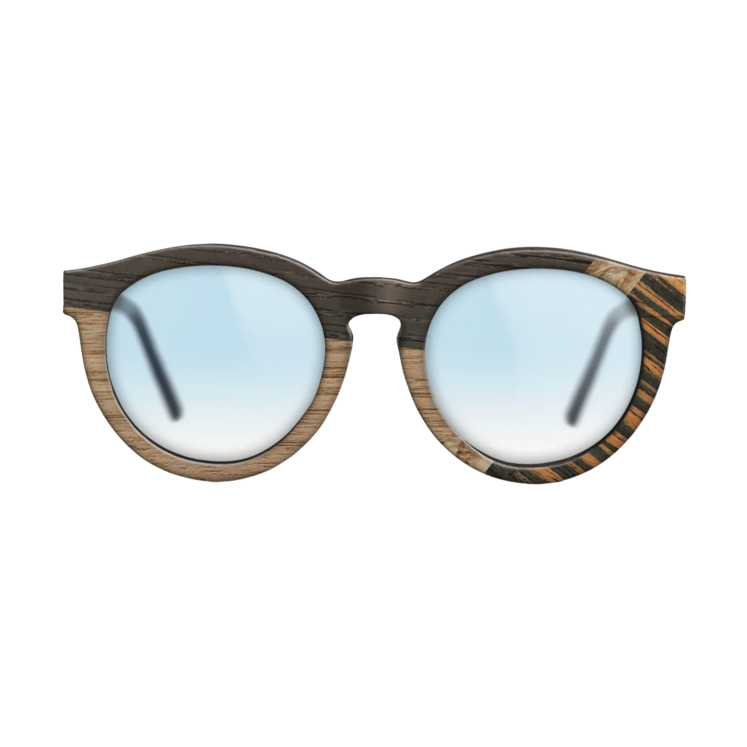 Italian Ebony,Wenge,Fumed Oak,Walnut: Straight Grain,Olive Burl: Mosaic - The Rebel - Round - 1988 - SIRIS wood optic