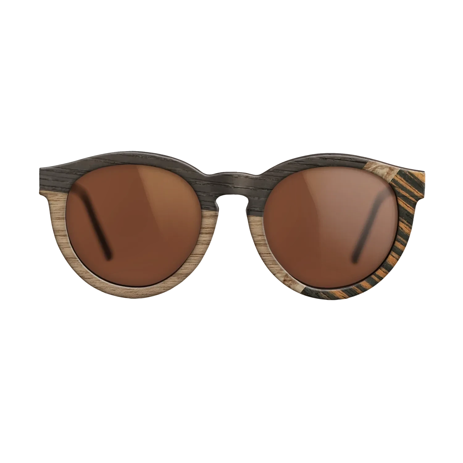 Italian Ebony,Wenge,Fumed Oak,Walnut: Straight Grain,Olive Burl: Mosaic - The Rebel - Round - 1988 - SIRIS wood optic