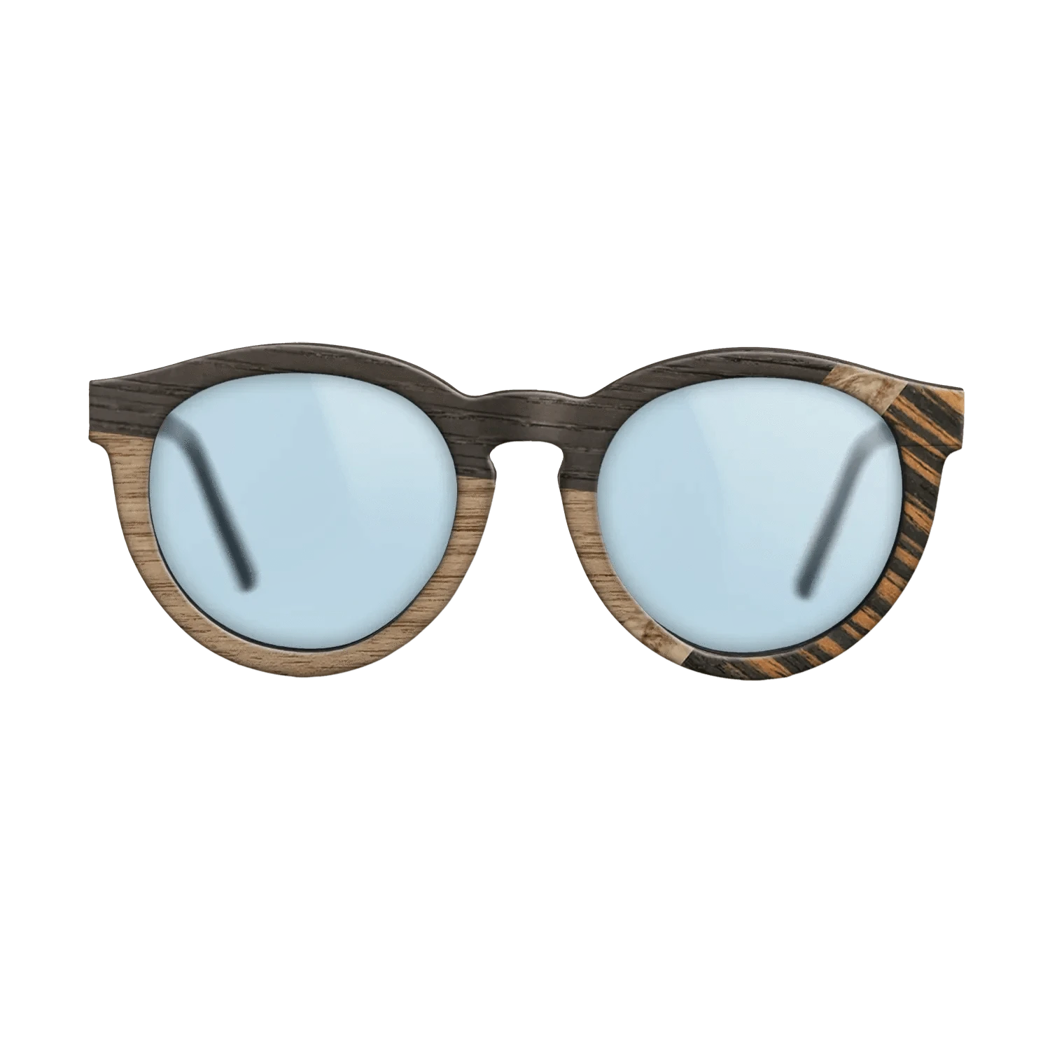 Italian Ebony,Wenge,Fumed Oak,Walnut: Straight Grain,Olive Burl: Mosaic - The Rebel - Round - 1988 - SIRIS wood optic